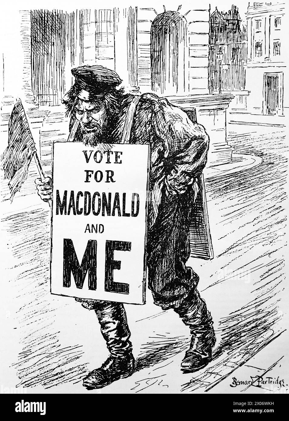 On the Loan Trail by Bernard Partridge, 29 October 1924, on the day of the general election