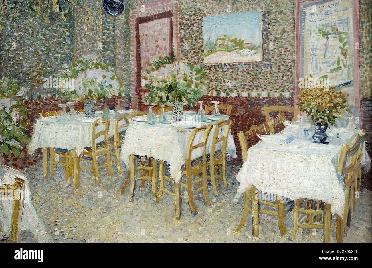 “Interior of a Restaurant“ (1887) by Vincent Van Gogh. Kröller-Müller Museum, Het Nationale Park De Hoge Veluwe. Gelderland, Netherlands Stock Photo