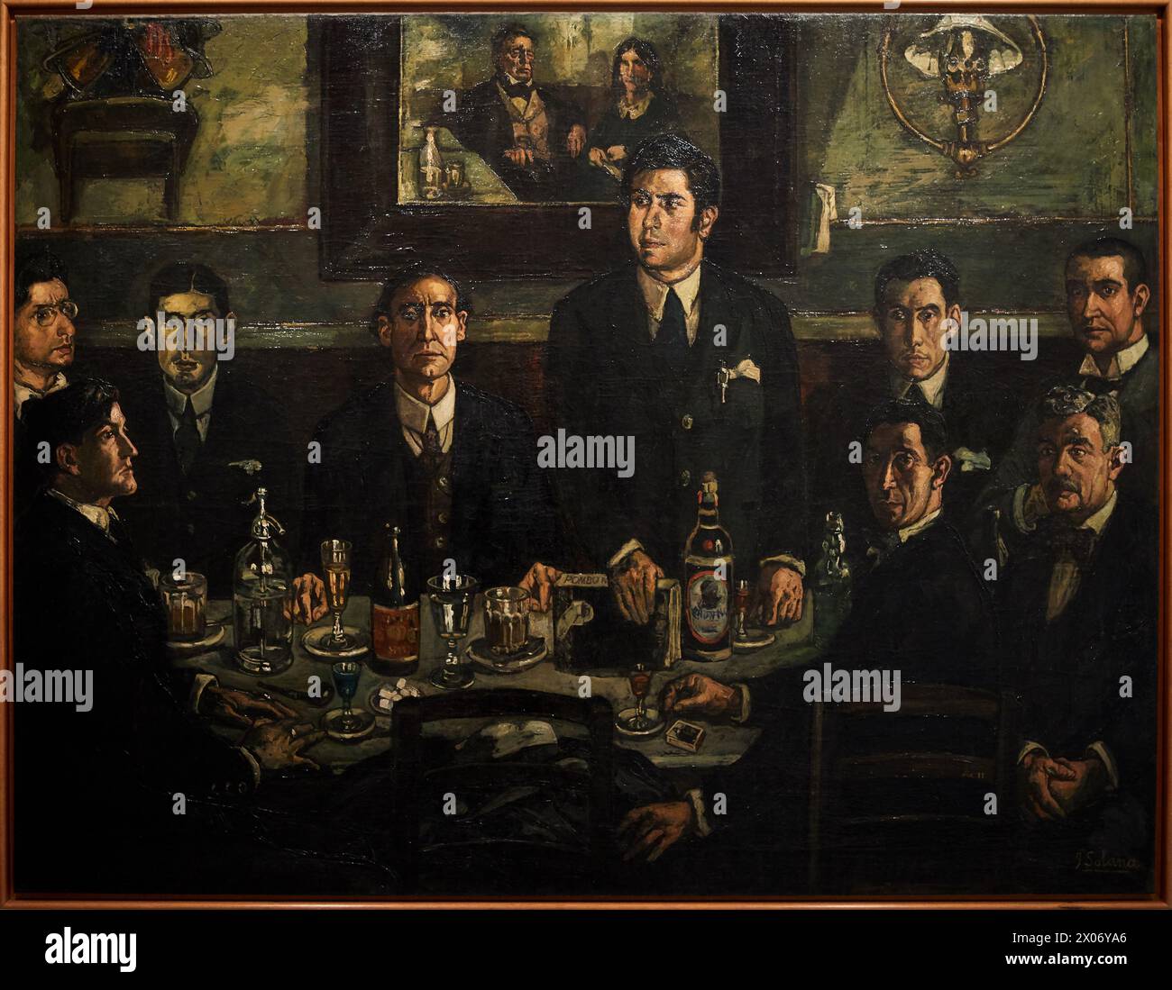 The Gathering at the Café de Pombo, 1920, José Gutiérrez Solana, Museo  Nacional Centro de Arte Reina Sofia, Madrid, Spain, Europe Stock Photo -  Alamy