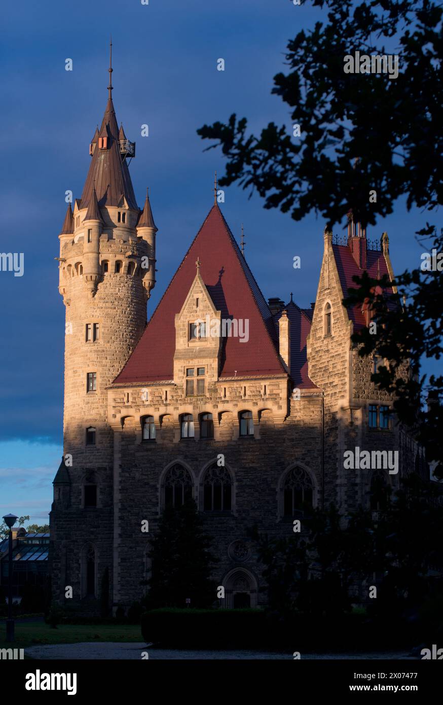 Moszna Castle, Poland Stock Photo