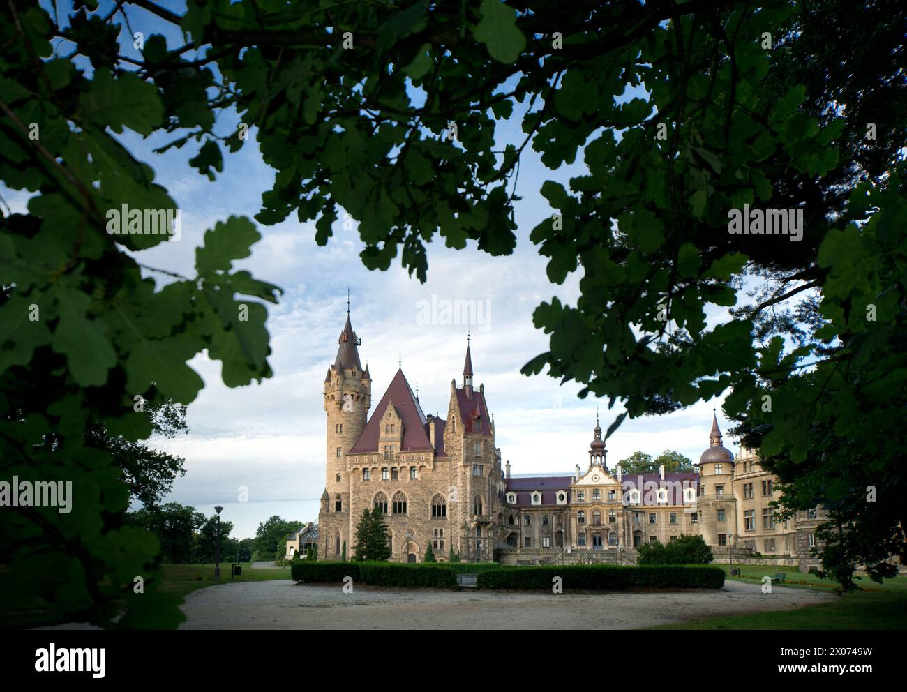 Moszna Castle, Poland Stock Photo