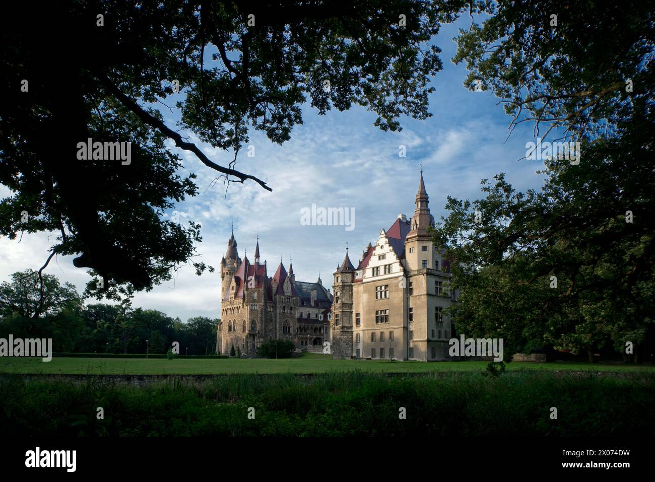 Moszna Castle, Poland Stock Photo