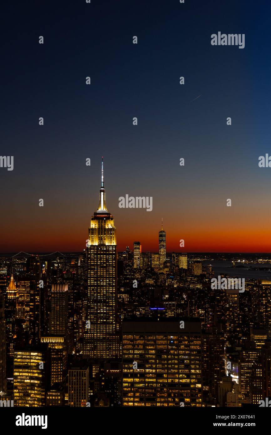 NCY Skyline sunset Stock Photo
