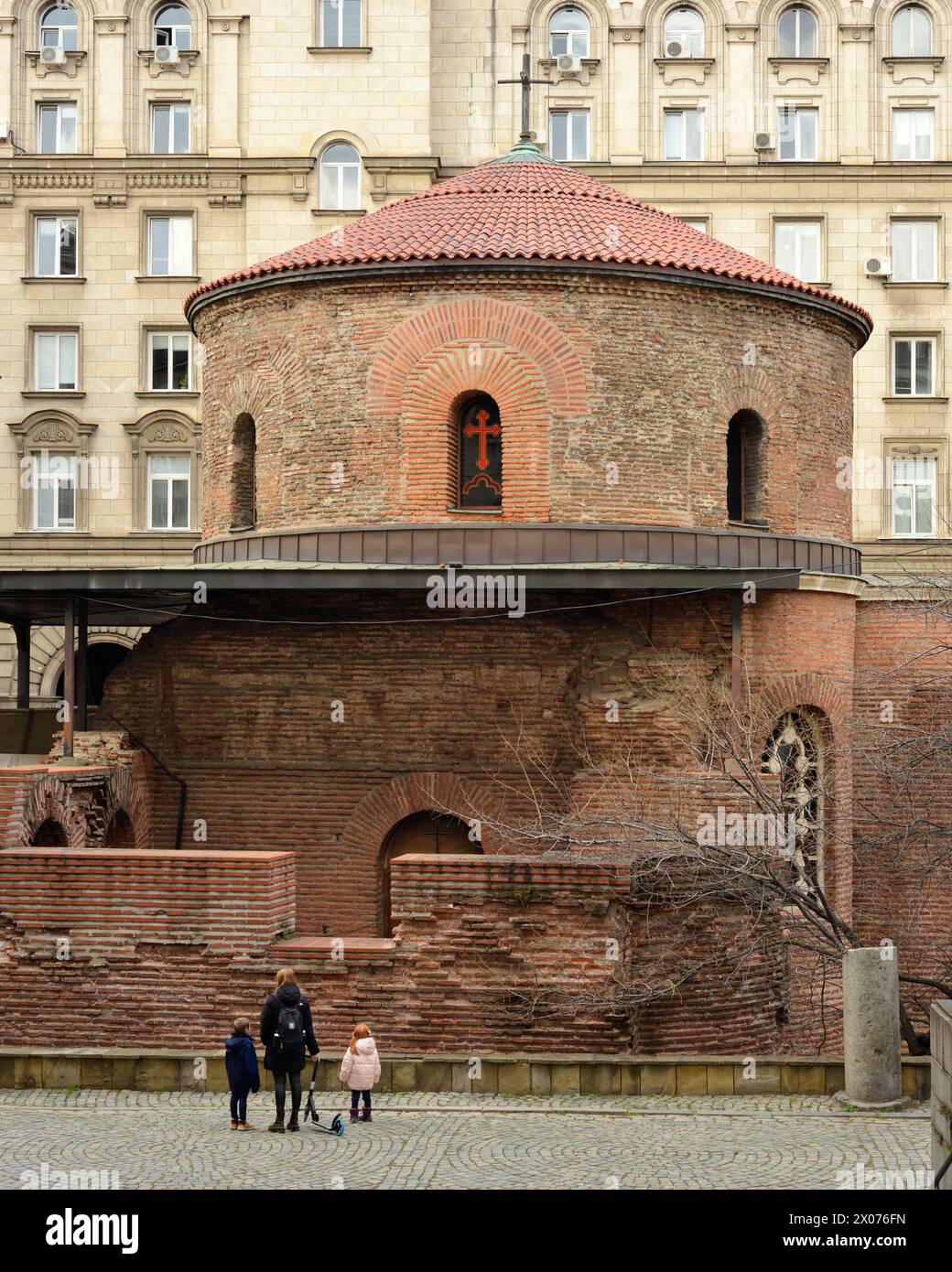 The St.George Church 3rd century Rotunda as the oldest building and sightseeing landmark in Sofia Bulgaria, Eastern Europe, Balkans, EU Stock Photo