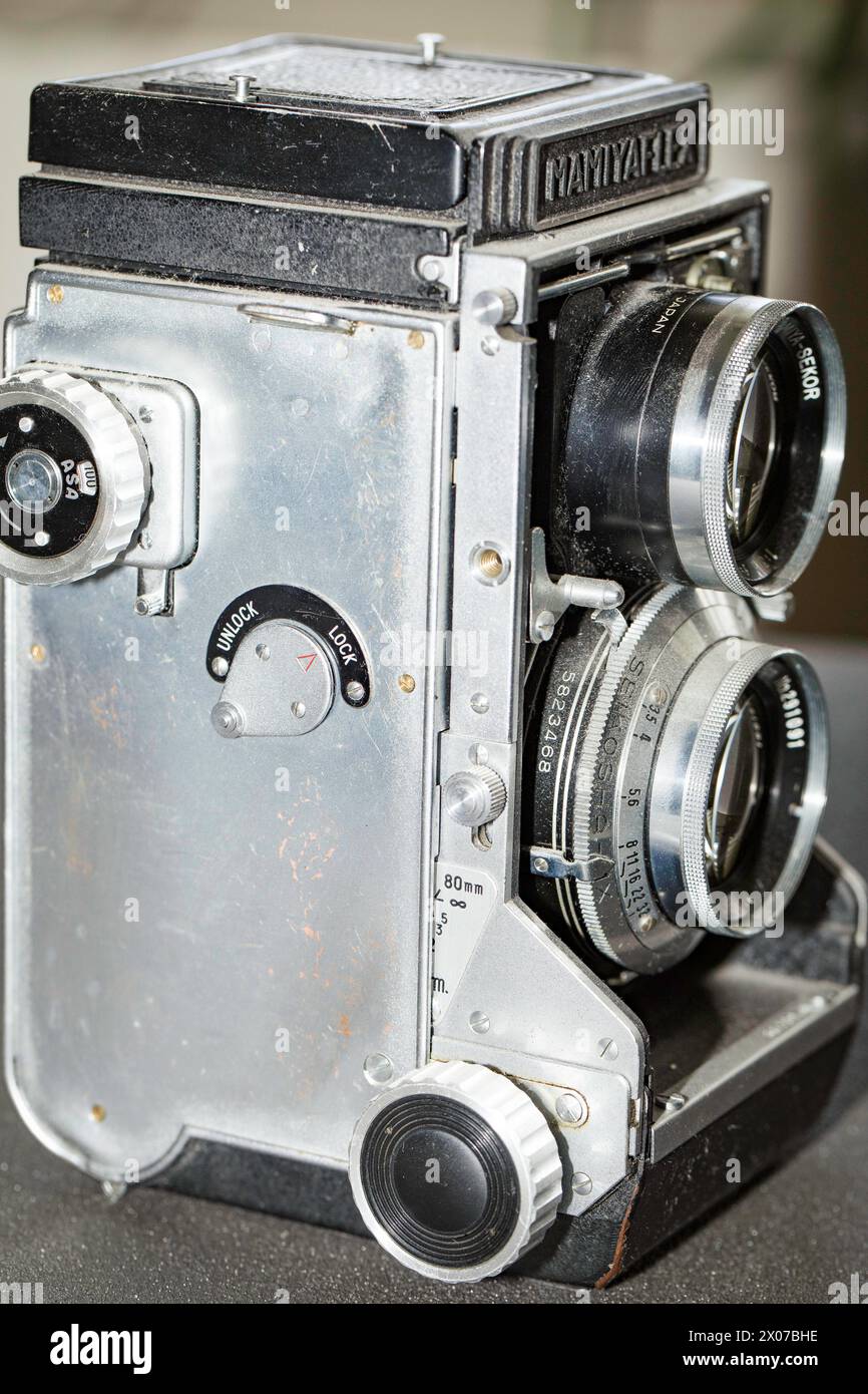 Old analog camera with matrix Stock Photo - Alamy