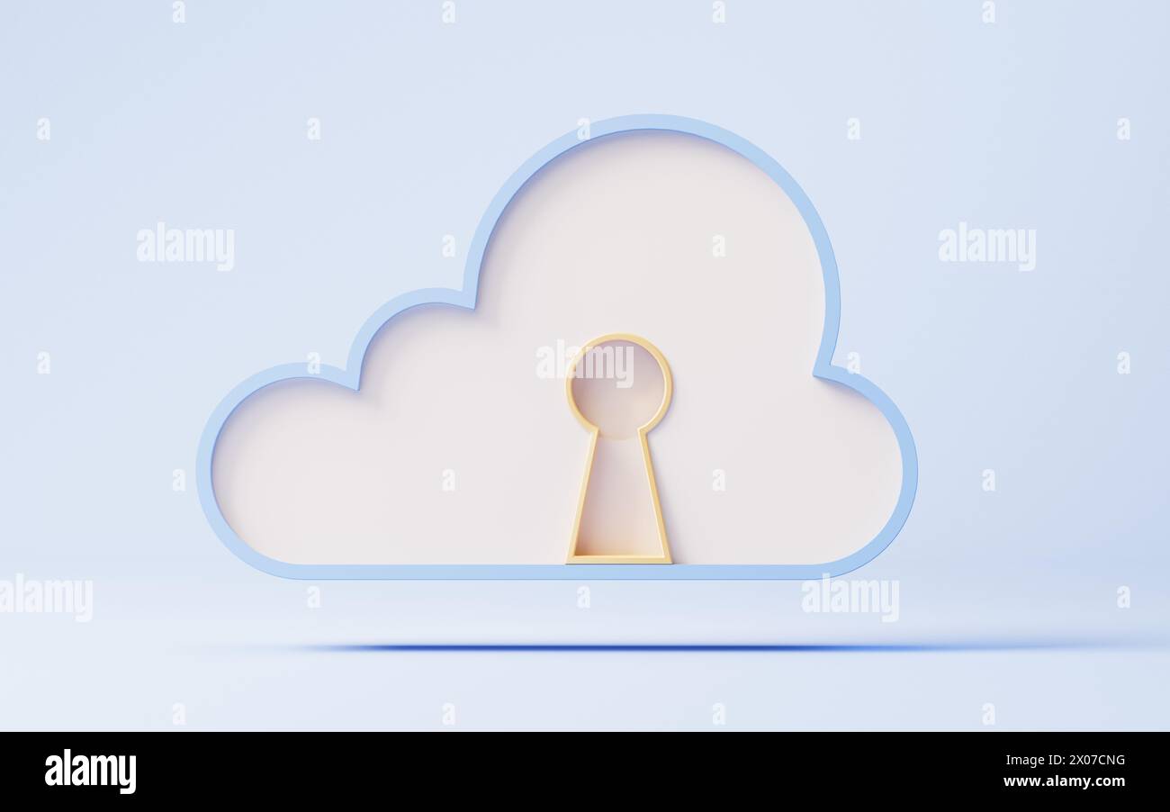 3d illustration cloud lock hi-res stock photography and images - Alamy