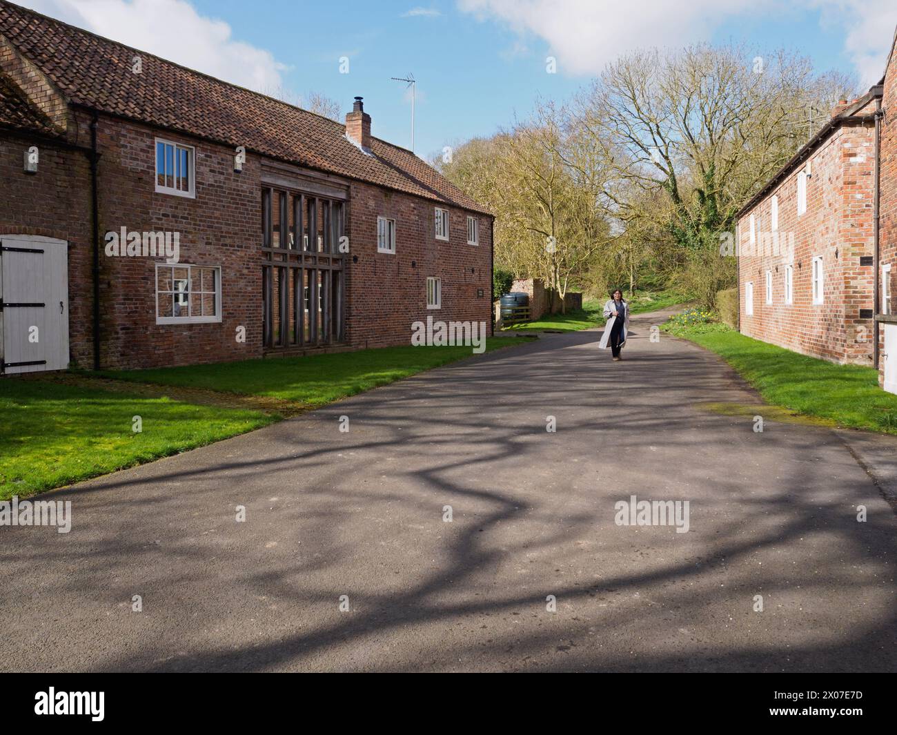 North Dalton East Yorkshire converted farm buildings Stock Photo