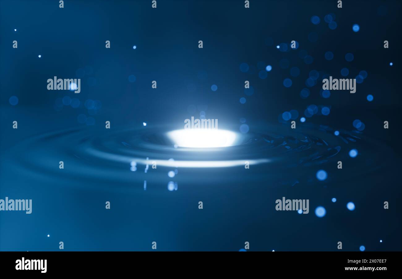 Abstract blue water wave particles hi-res stock photography and images ...