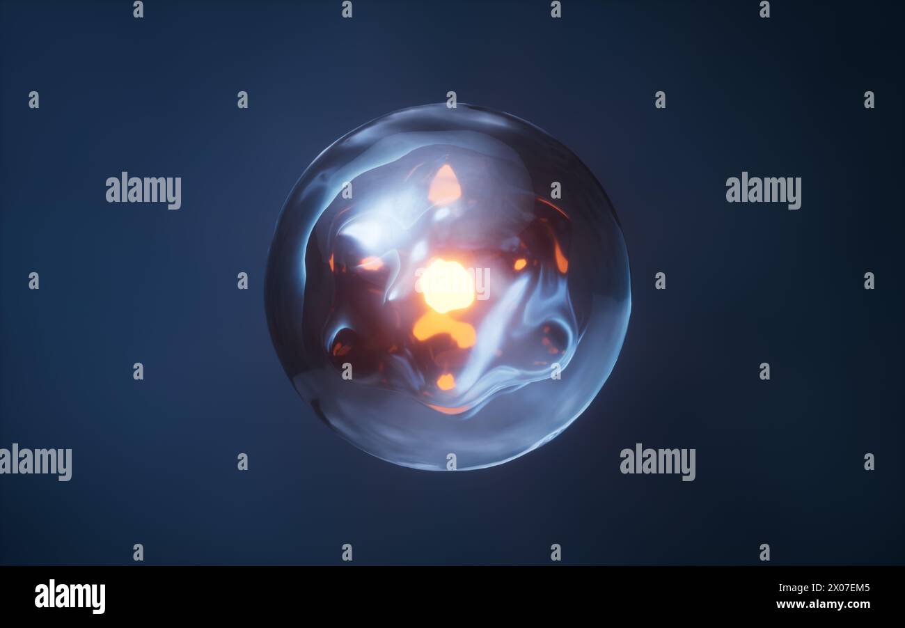 3d rendering glowing nuclear hi-res stock photography and images - Alamy