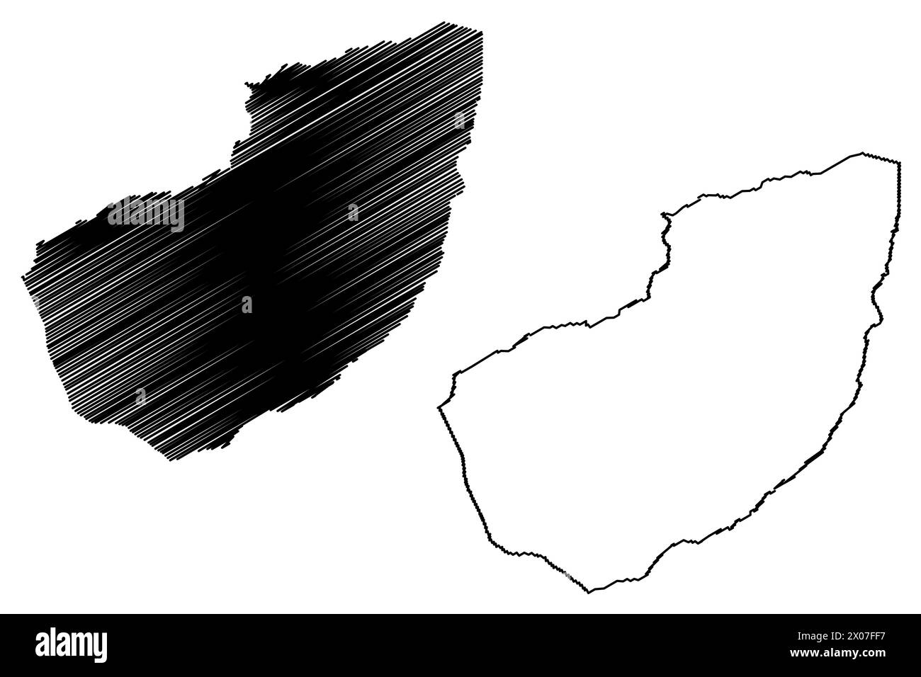Schwende-Rute District (Switzerland, Swiss Confederation, Canton of Appenzell Innerrhoden or Appenzell Inner-Rhodes) map vector illustration, scribble Stock Vector