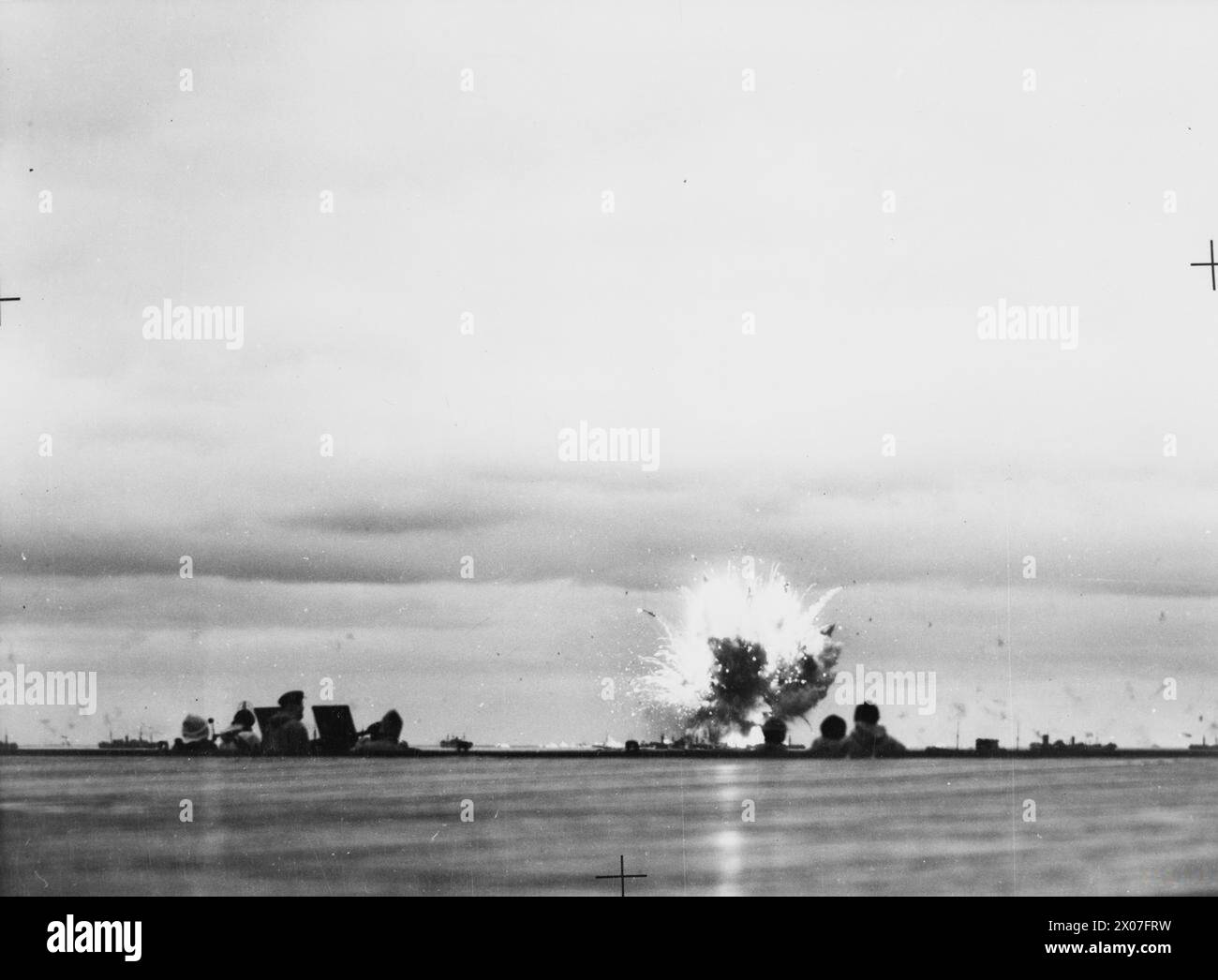 RUSSIAN CONVOY. 19 OCTOBER 1942. - An ammunition ship exploding Stock ...