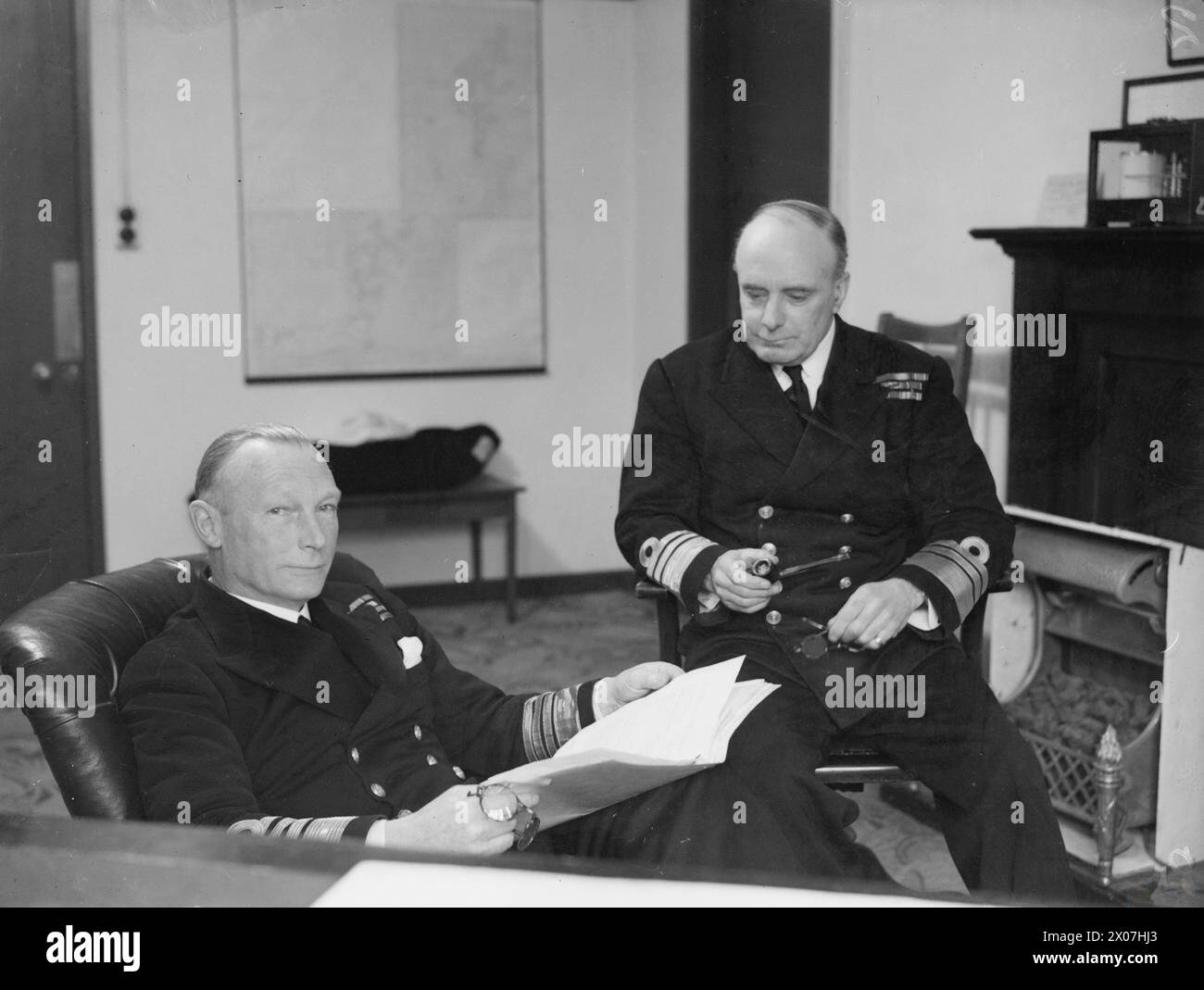 Admiral Sir John C Tovey, Commander in Chief Home Fleet, visits C in C ...
