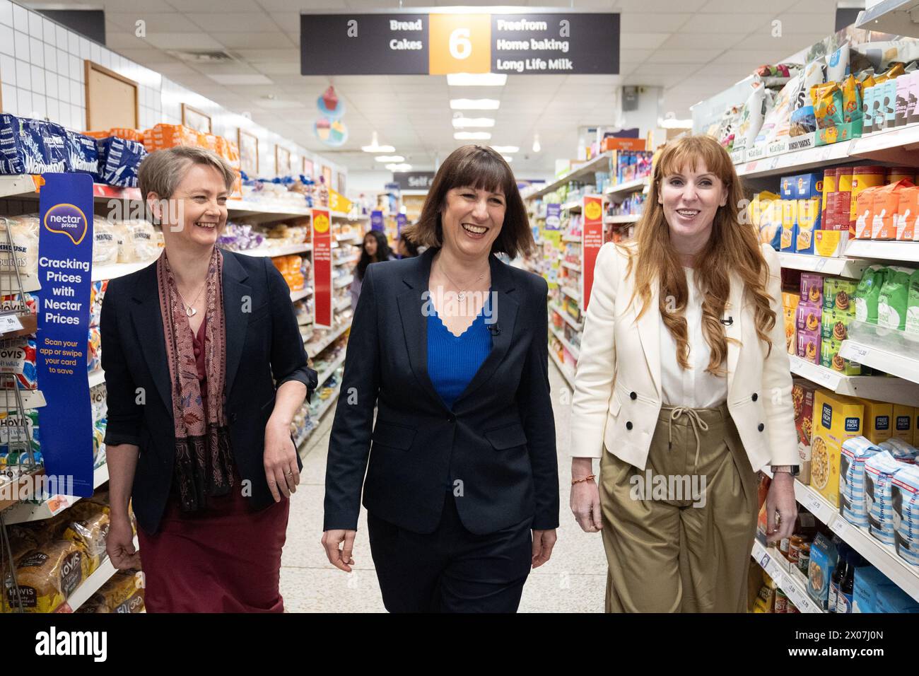 (left-right) Labour's shadow home secretary Yvette Cooper, shadow ...