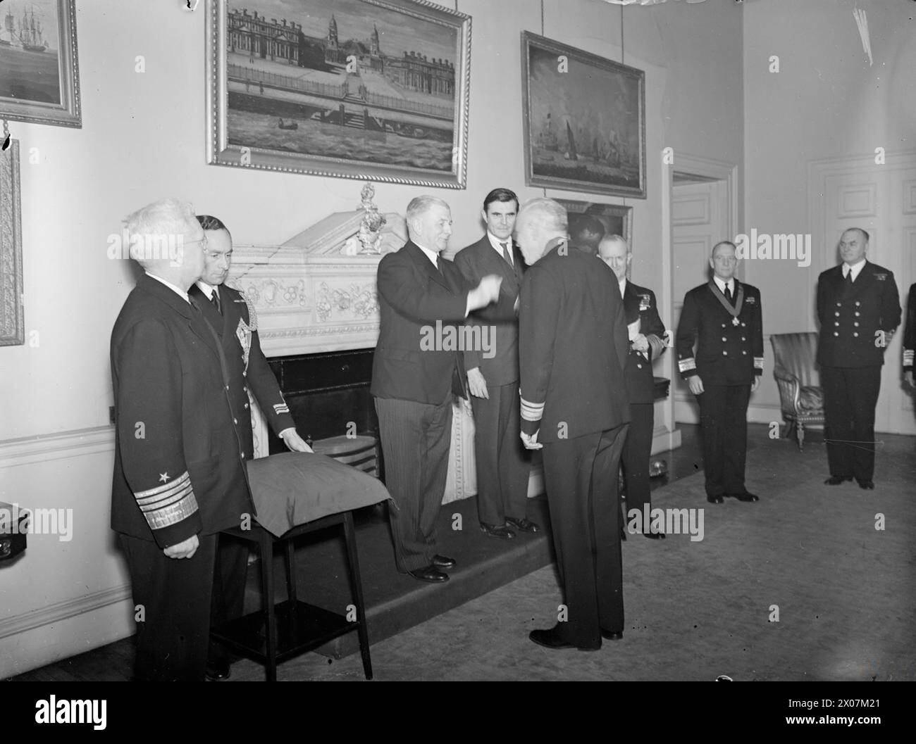 AMERICAN ADMIRALS PRESENTED WITH THE INSIGNIA OF THE MOST HONOURABLE