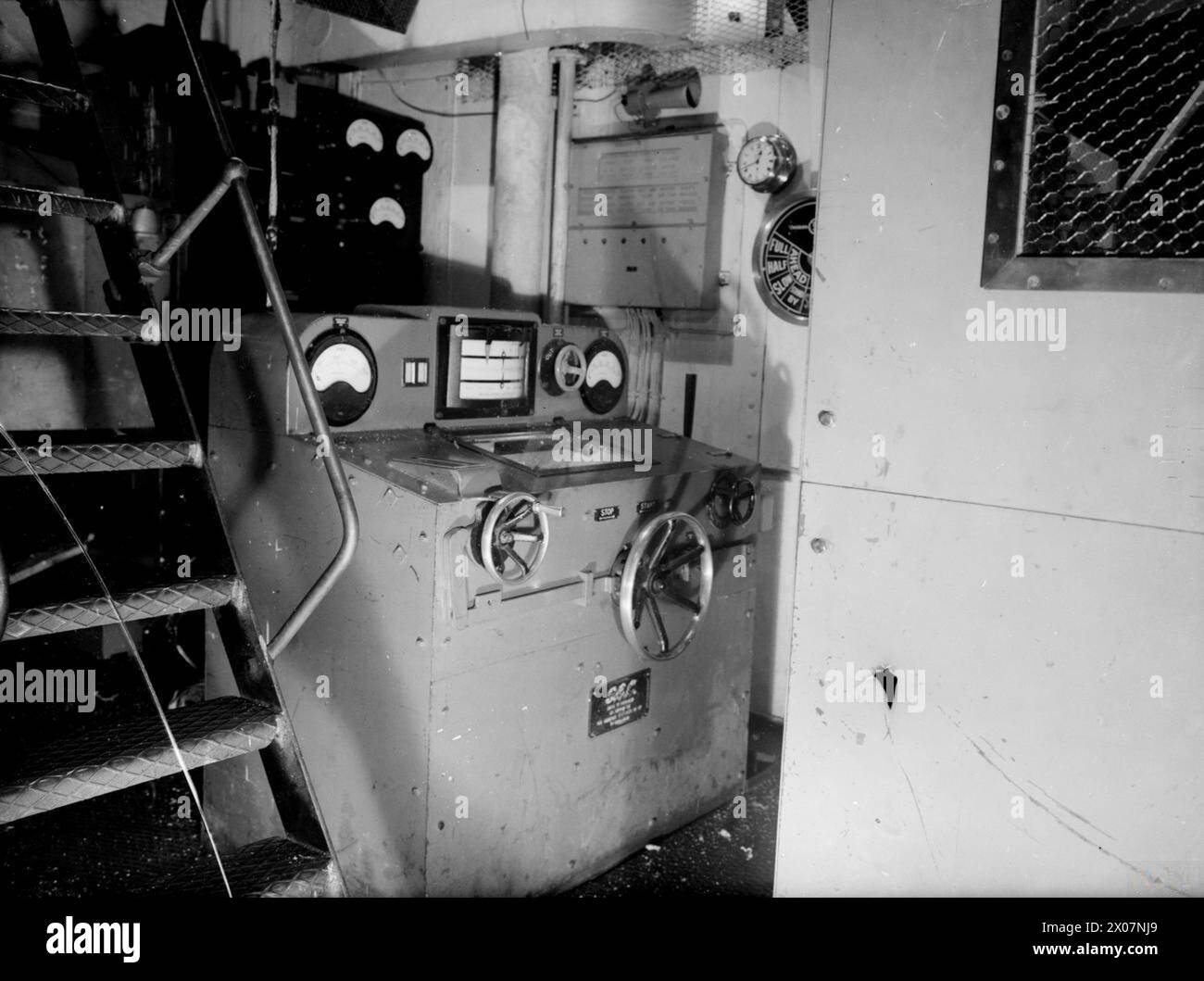 The engine room of SS Empire Byng at Bromborough near Liverpool on 19 ...