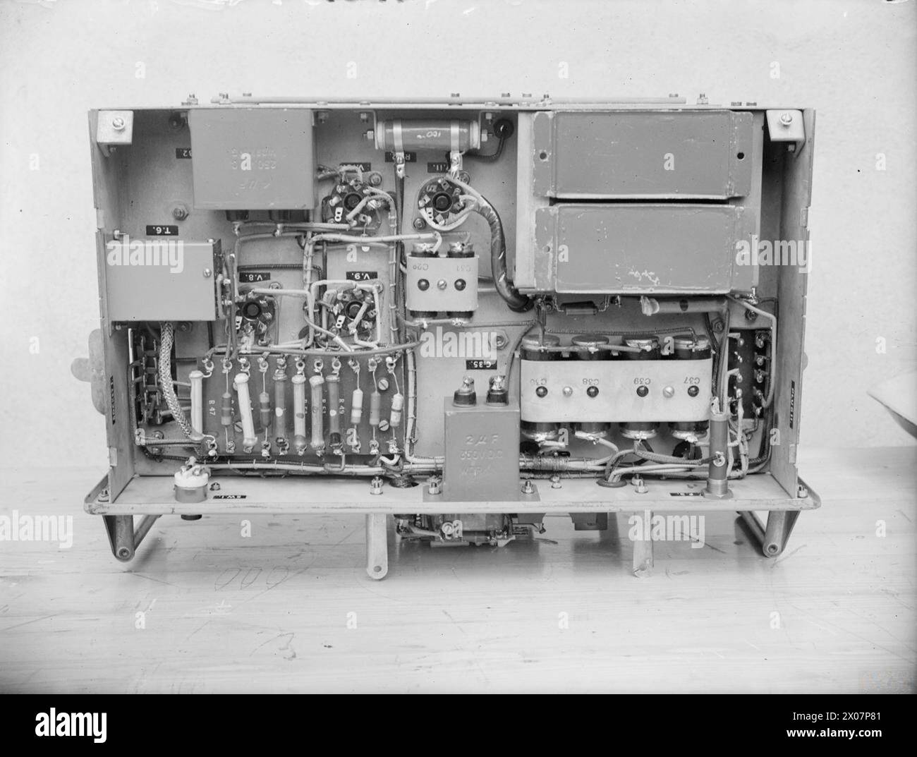 ASDIC apparatus installed on HMS Osprey at Dunoon, Scotland, 21 July ...