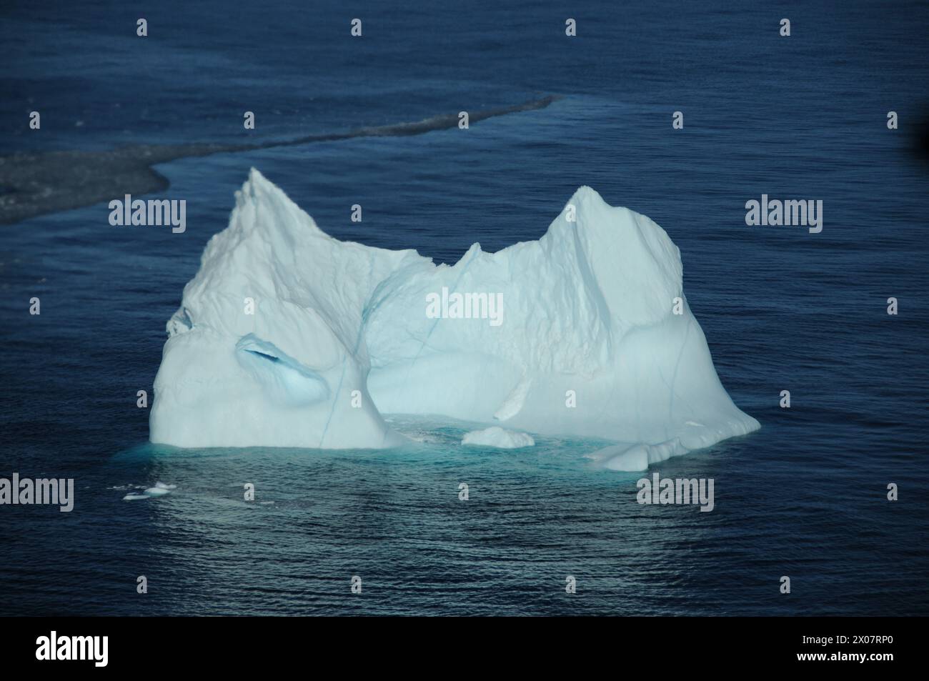 Iceberg Drifting in Labrador Sea Stock Photo