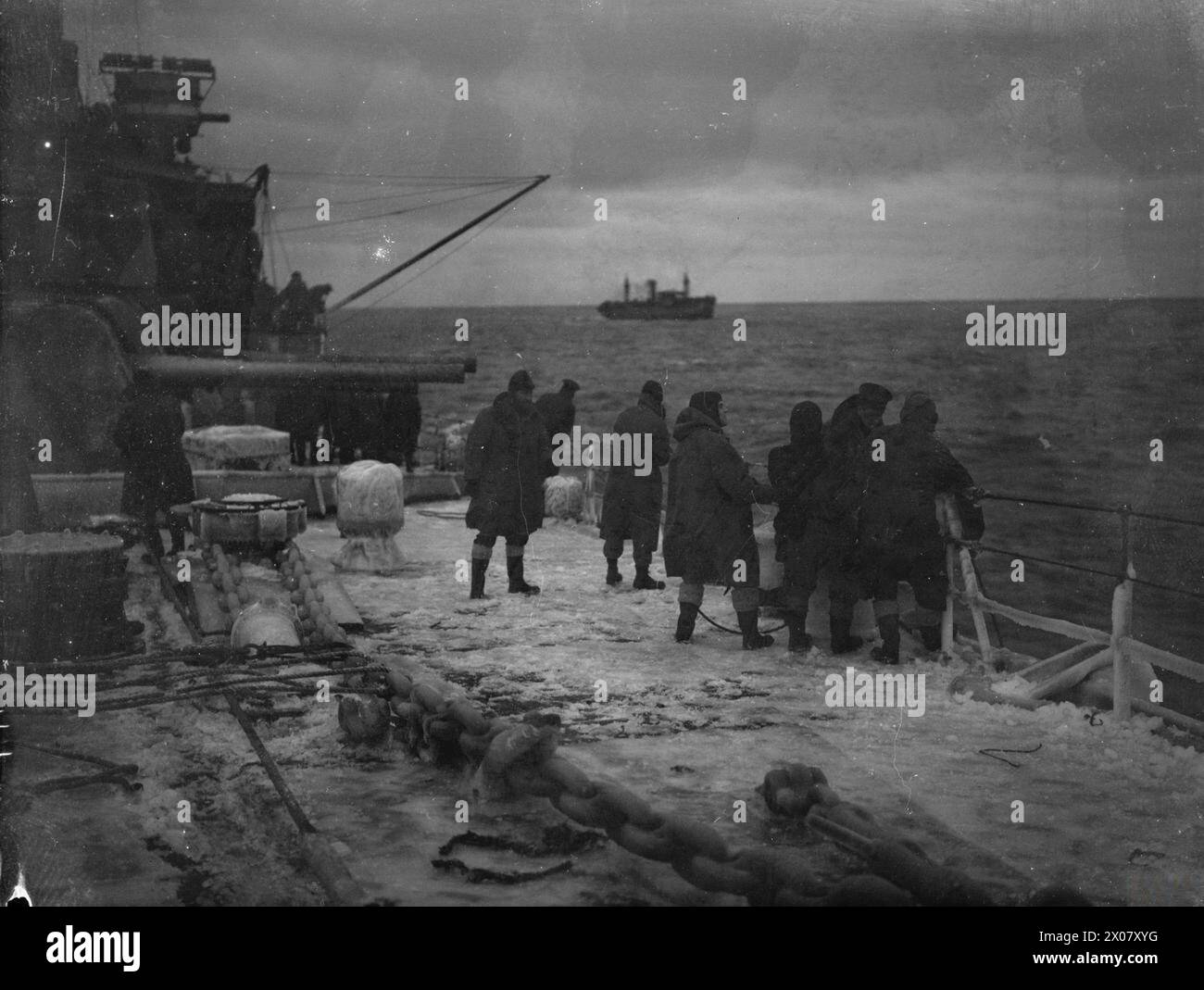 In December 1941, aboard HMS Sheffield, a British cruiser escorting a ...