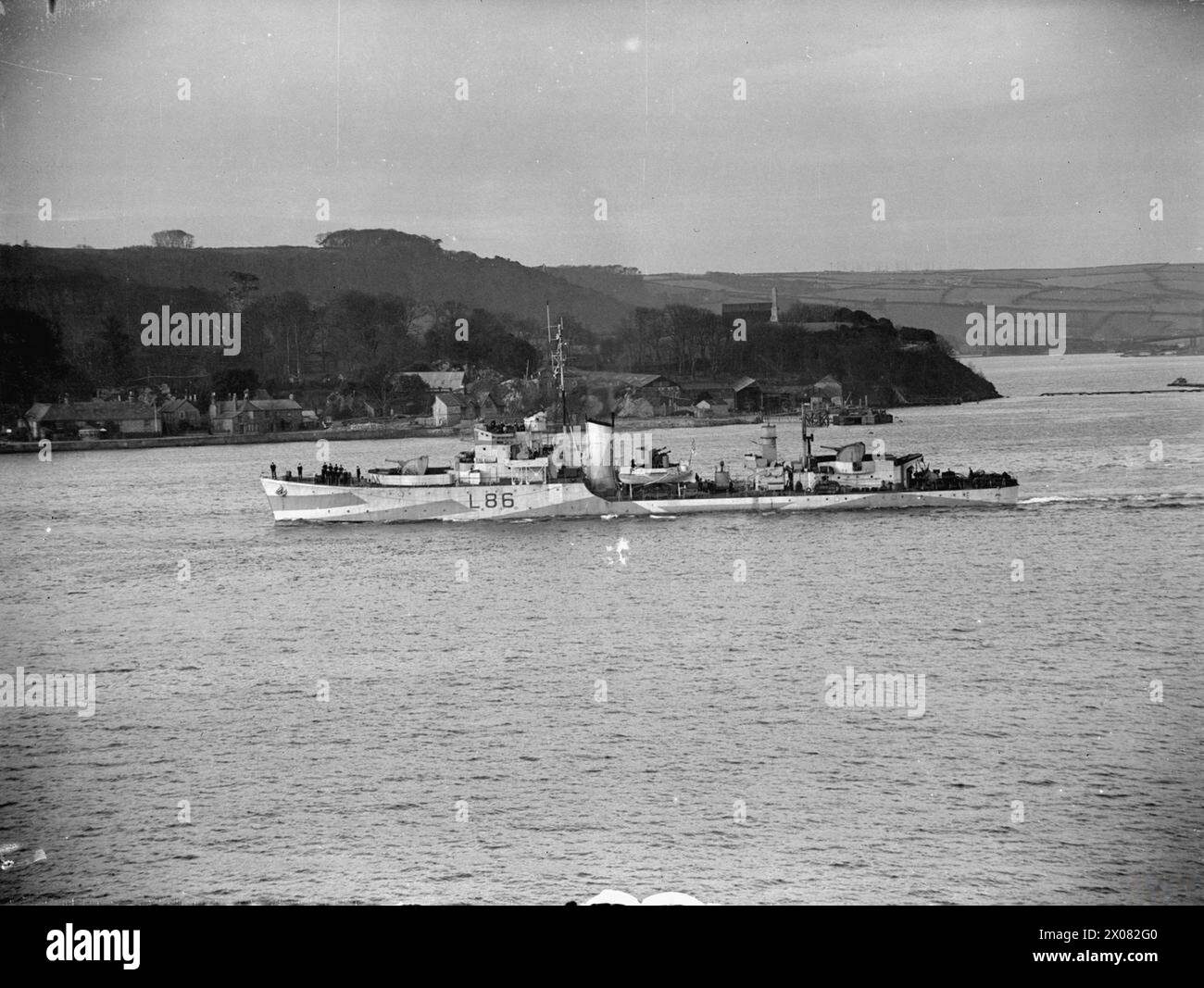 HMS WENSLEYDALE, HUNT CLASS DESTROYER. 19 MARCH 1944, PLYMOUTH Stock ...