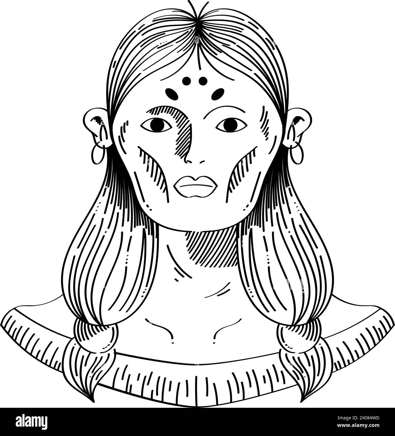 Beautiful indian tribal woman Cut Out Stock Images & Pictures - Alamy