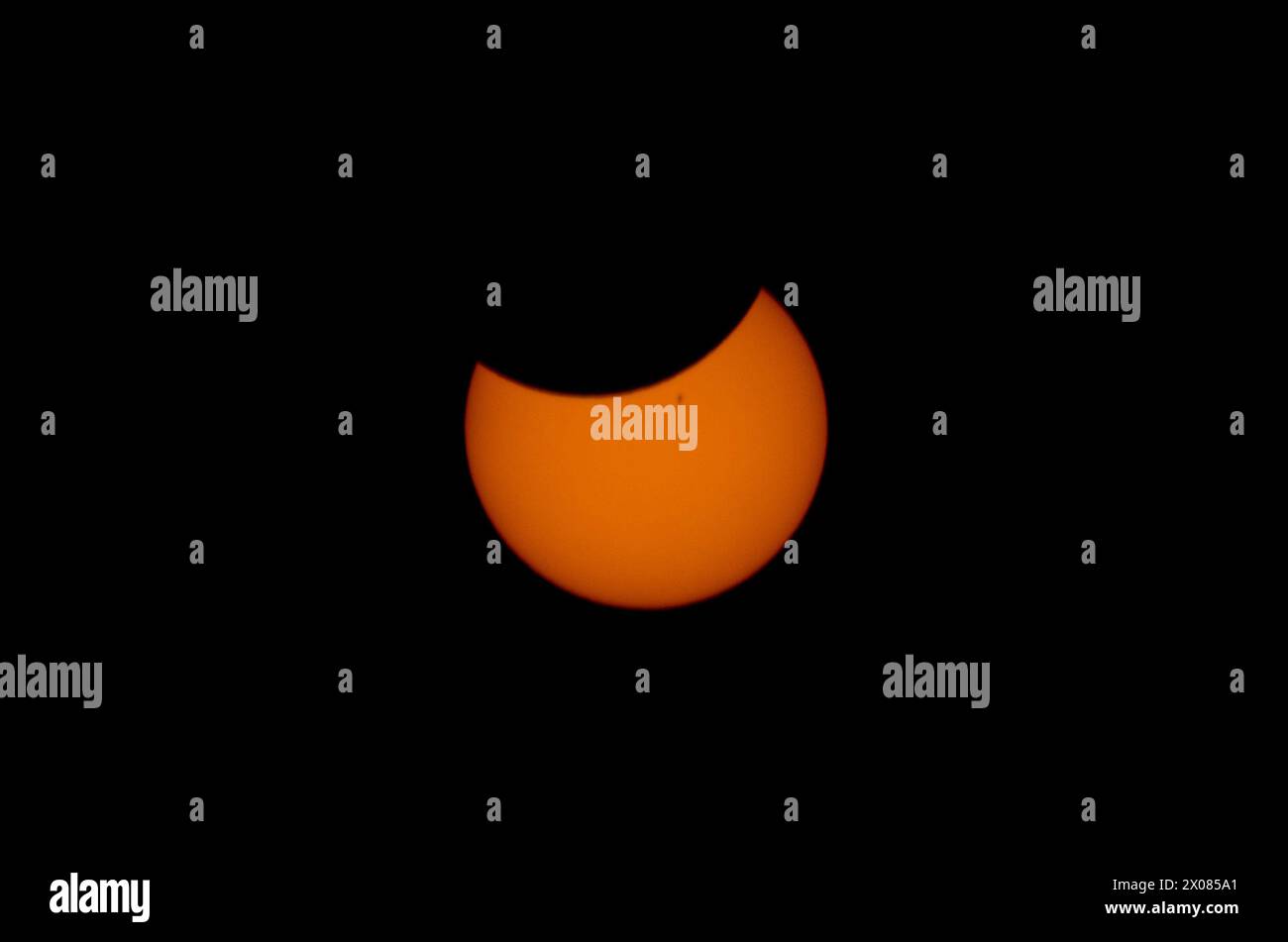 Solar Total Eclipse 2024 from Plattsburgh New York Stock Photo