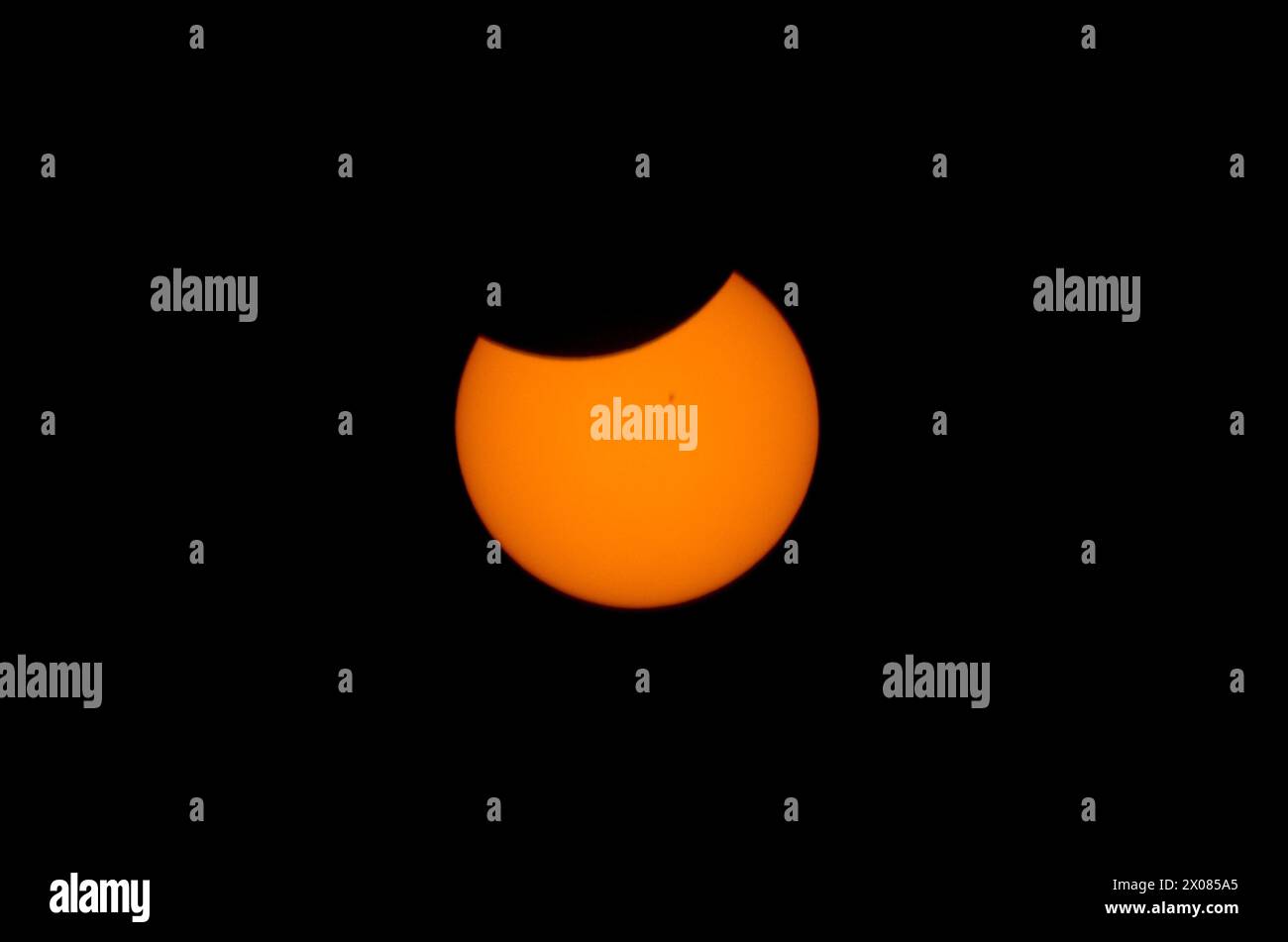 Solar Total Eclipse 2024 from Plattsburgh New York Stock Photo