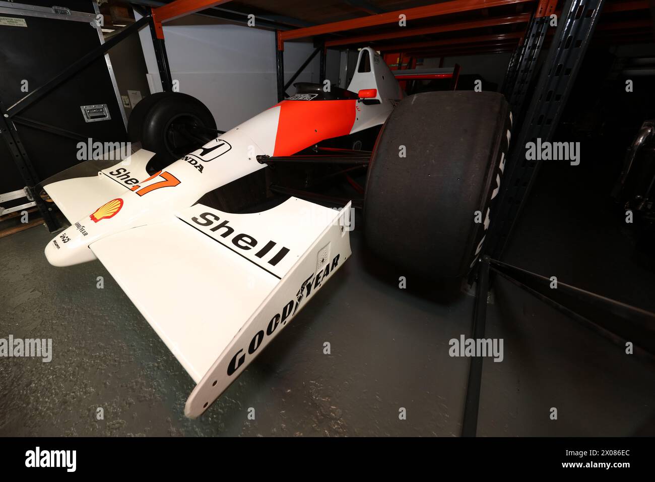 McLaren Formula One Heritage Centre - Ayrton Senna's F1 Car Stock Photo