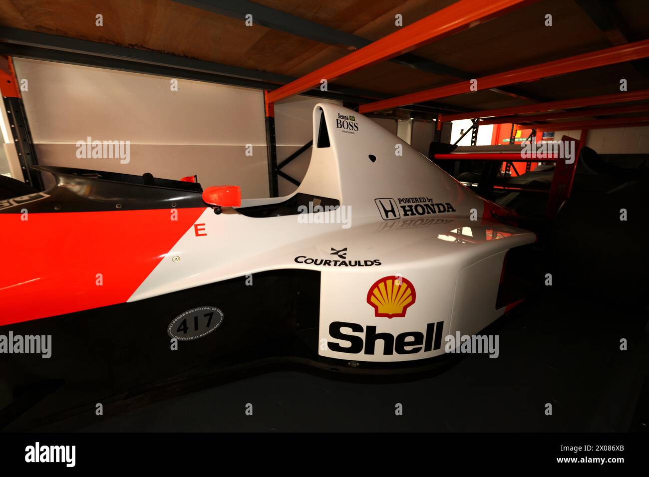 McLaren Formula One Heritage Centre - Ayrton Senna's F1 Car Stock Photo
