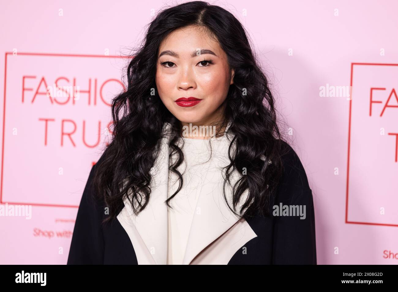 BEVERLY HILLS, LOS ANGELES, CALIFORNIA, USA - APRIL 09: Awkwafina arrives at the Fashion Trust U.S. Awards 2024 held at a Private Residence on April 9, 2024 in Beverly Hills, Los Angeles, California, United States. (Photo by Xavier Collin/Image Press Agency) Stock Photo