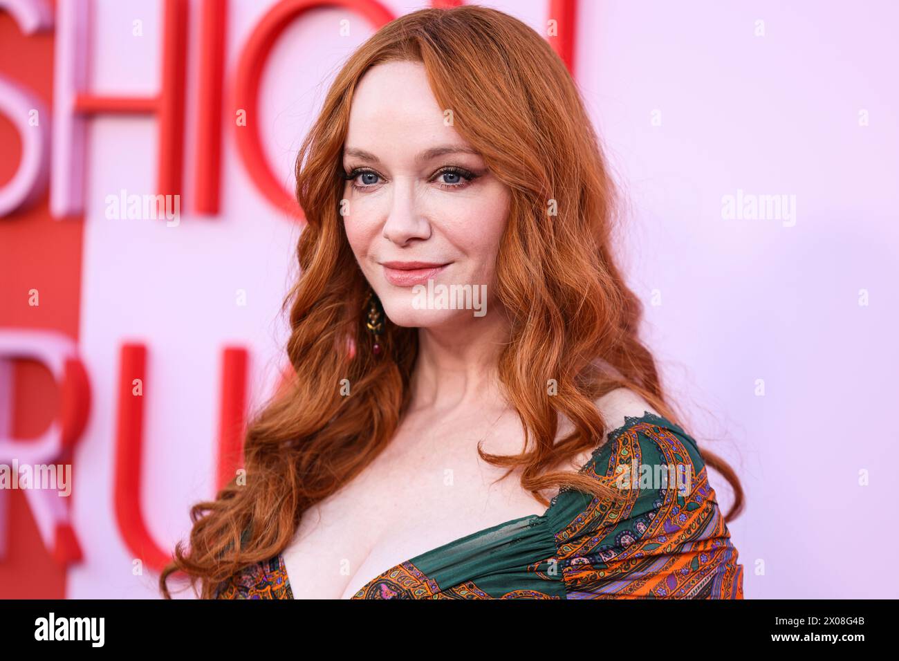 BEVERLY HILLS, LOS ANGELES, CALIFORNIA, USA - APRIL 09: Christina Hendricks arrives at the Fashion Trust U.S. Awards 2024 held at a Private Residence on April 9, 2024 in Beverly Hills, Los Angeles, California, United States. (Photo by Xavier Collin/Image Press Agency) Stock Photo