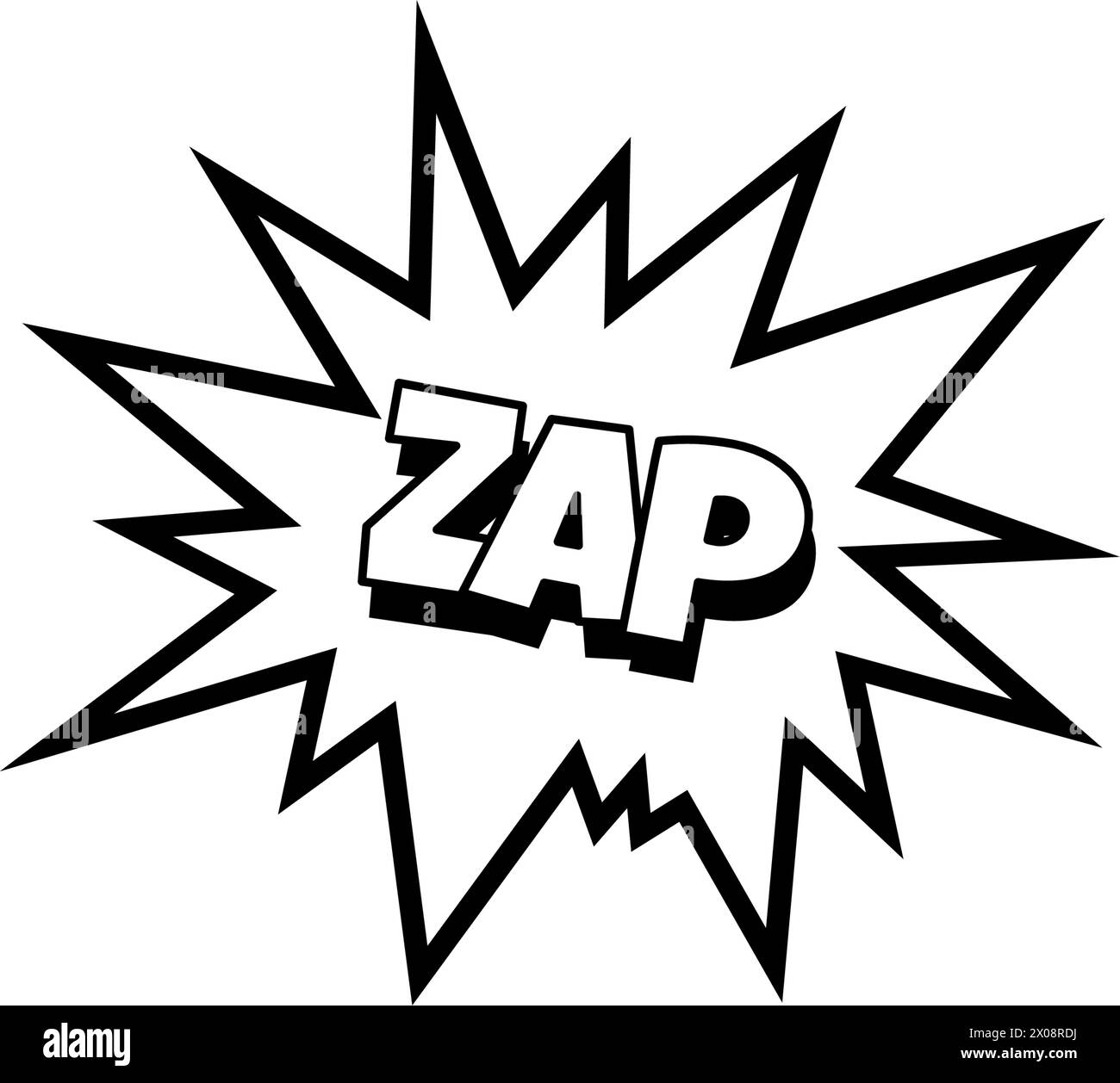 Pow comic bubble. Sound dialogue speech bubbles with word Zap. Pop