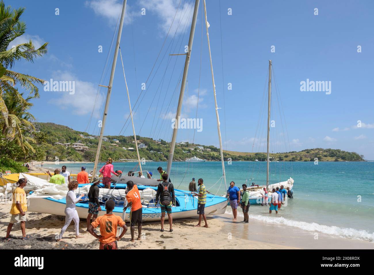Sunday yacht race in Friendship Bay, Bequia Island, St Vincent & the ...