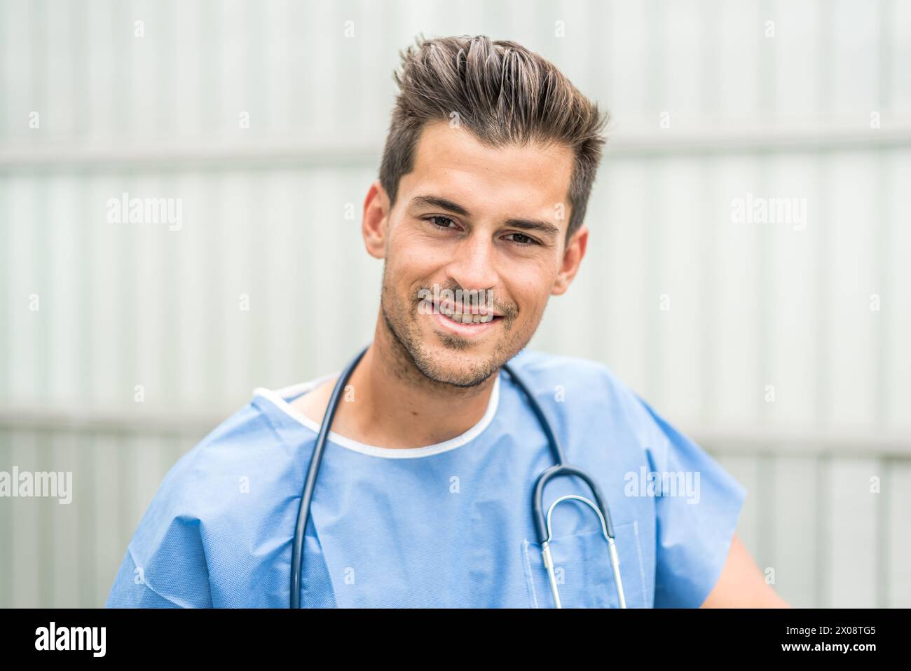Doctor smiling posing Stock Photo