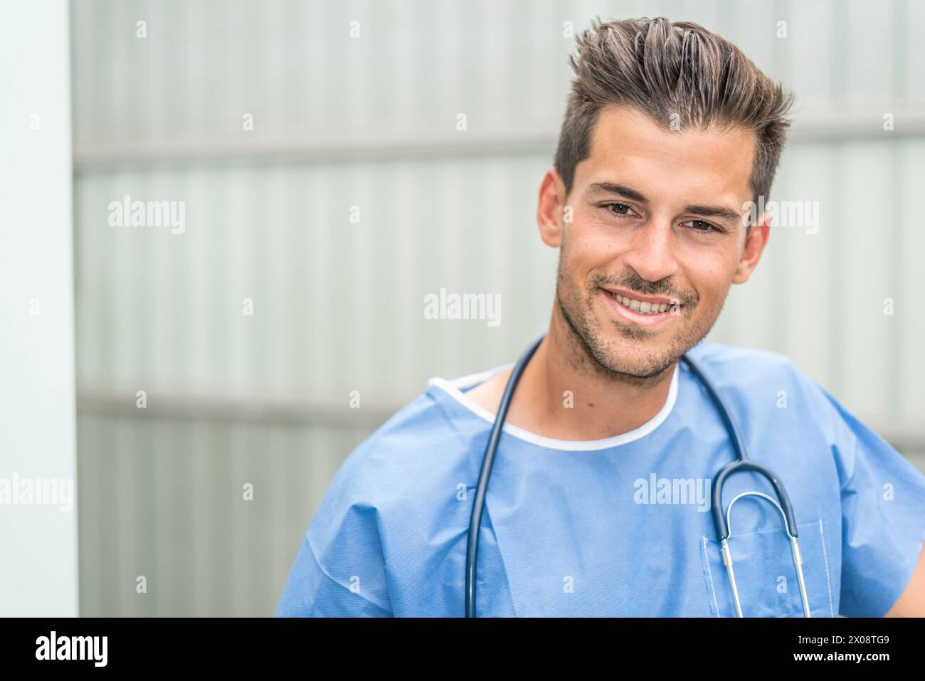 Doctor smiling posing Stock Photo