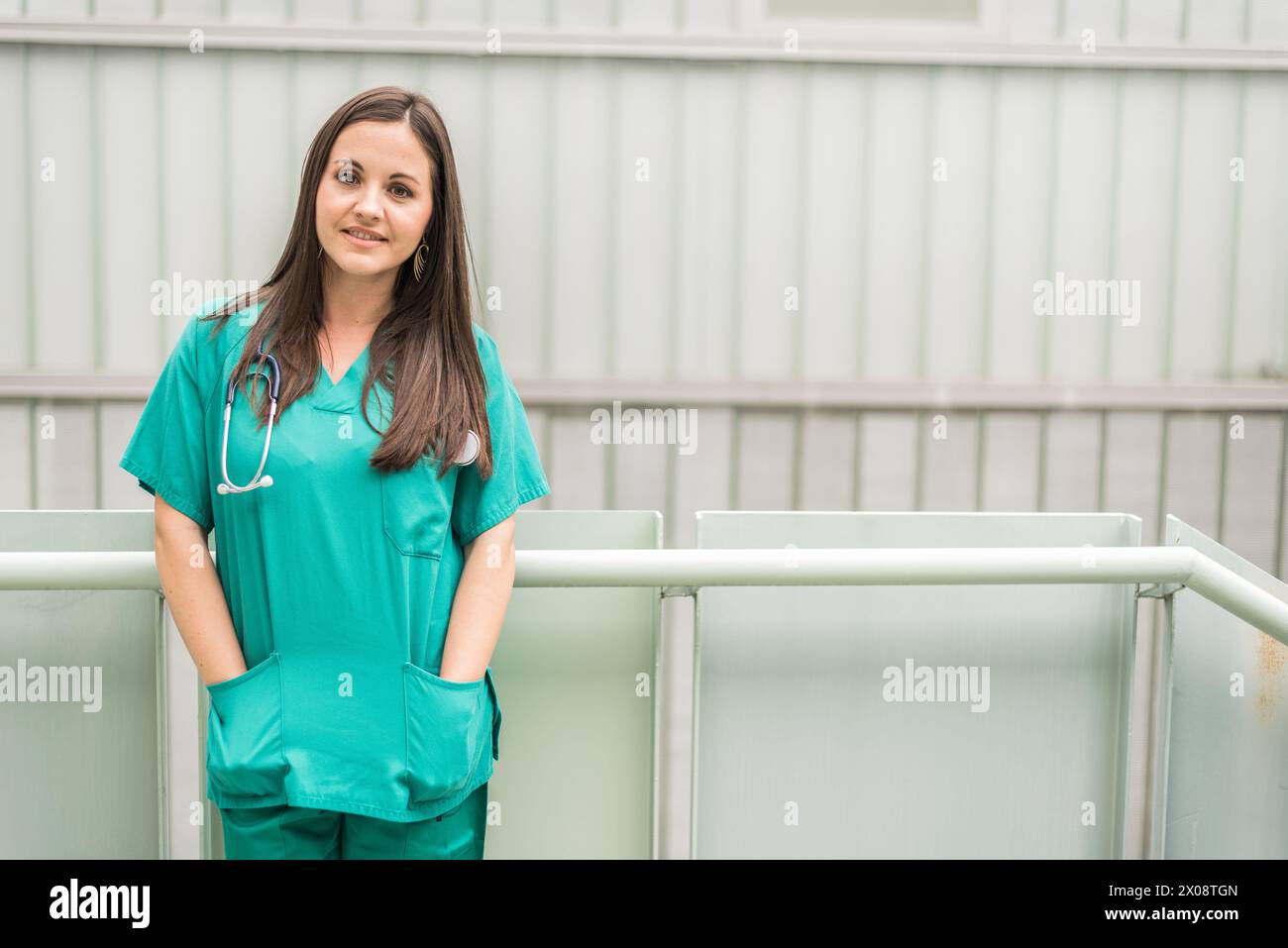 Smiling doctor posing Stock Photo