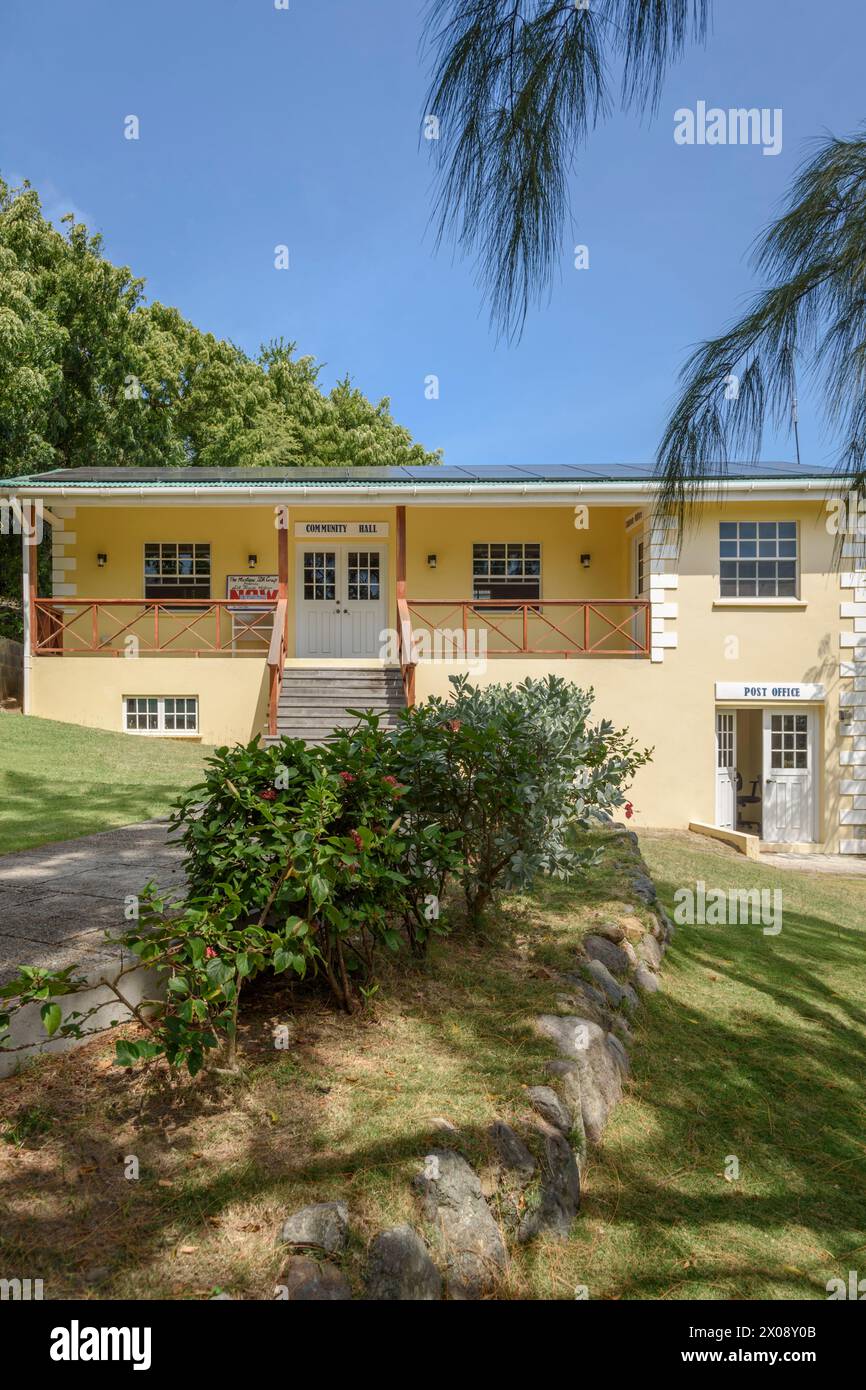 Community Hall and Post Office in Lovell Village, Mustique Island, St