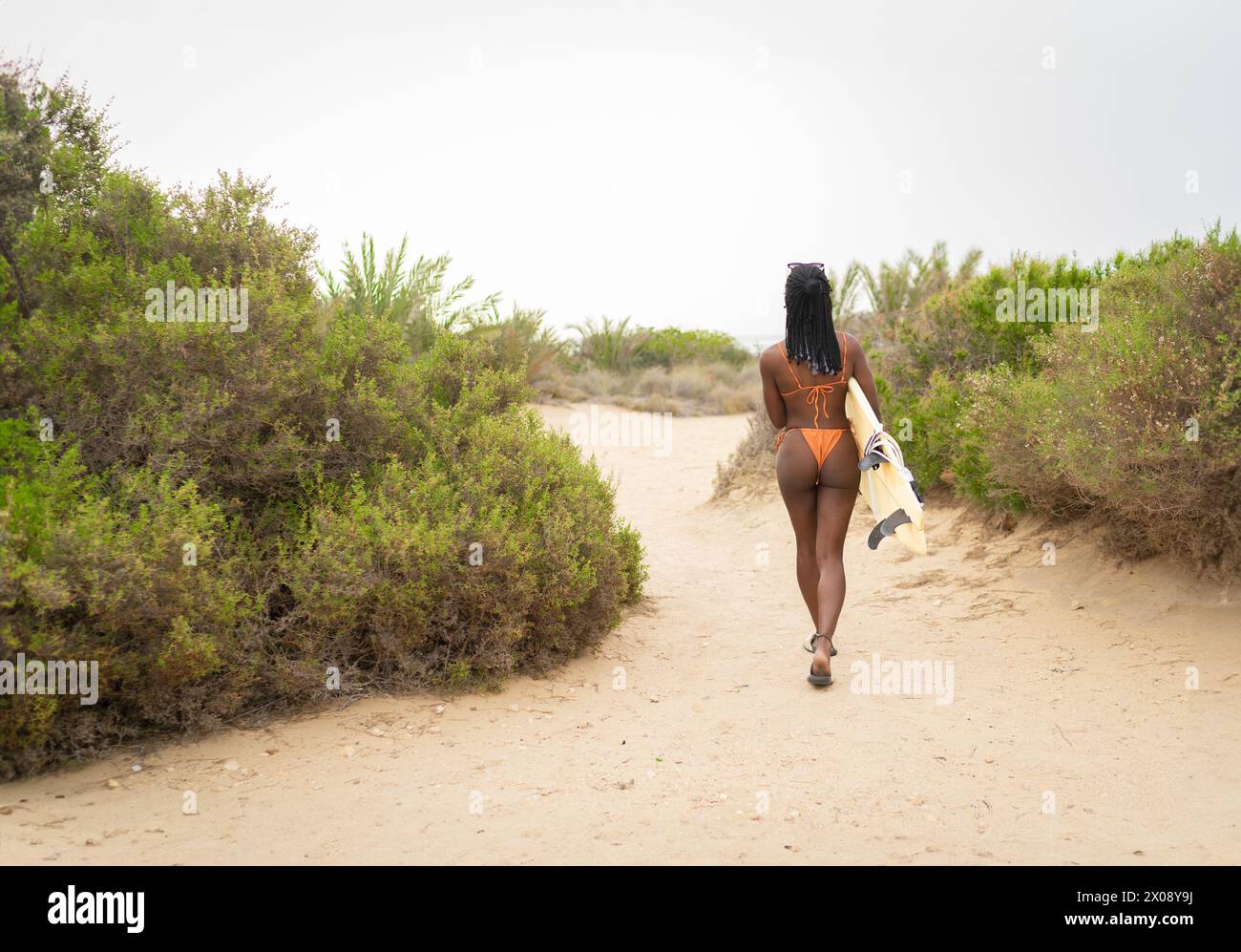 African american surfer woman sea hi-res stock photography and images ...