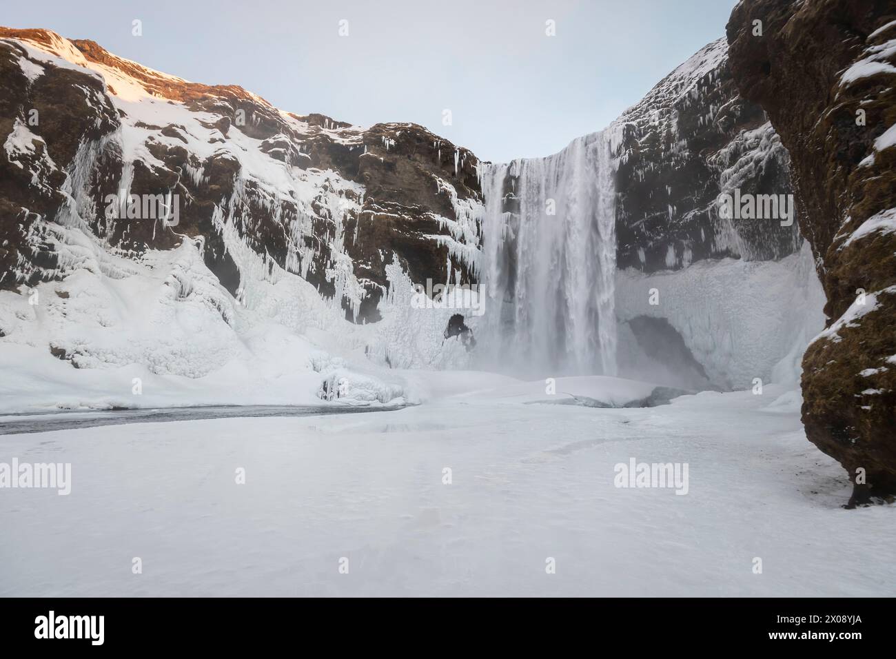 Amidst breathtaking snowy landscape in hi-res stock photography and ...