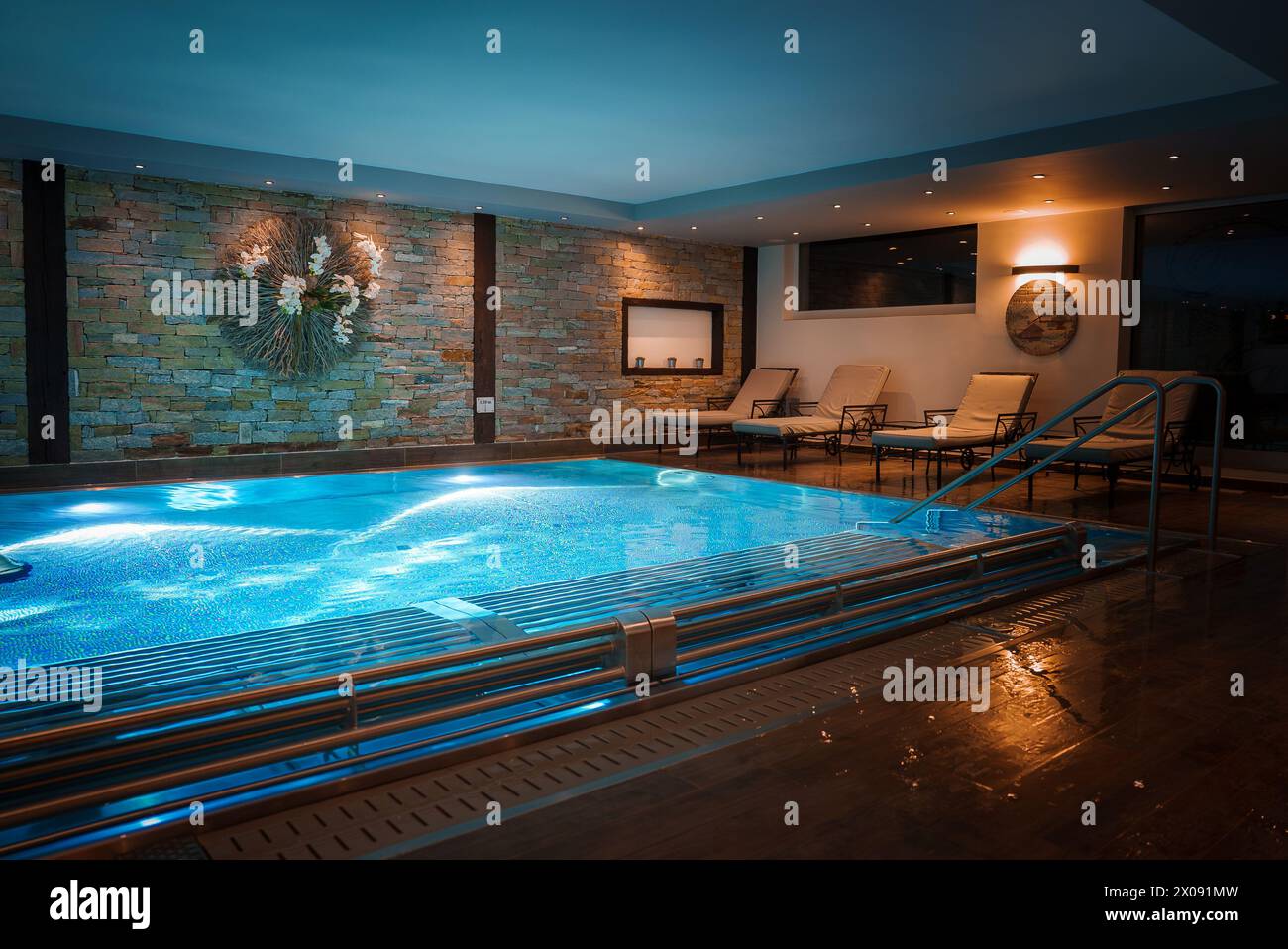 Luxury Hotel Indoor Swimming Pool, Zermatt, Switzerland Stock Photo - Alamy