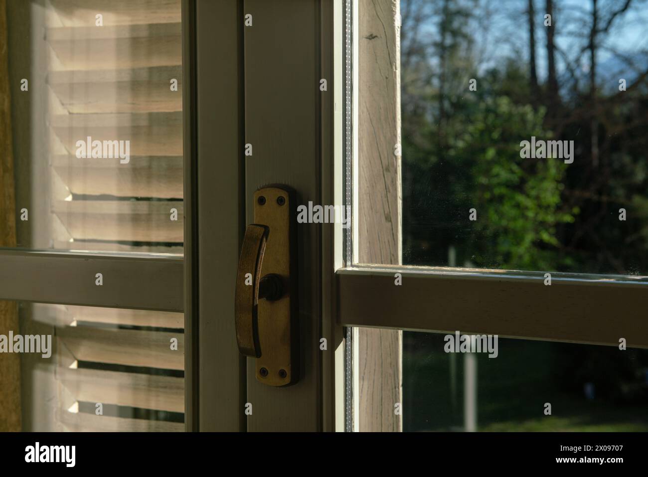 double glazed window with light and transparency effects, the solar ...