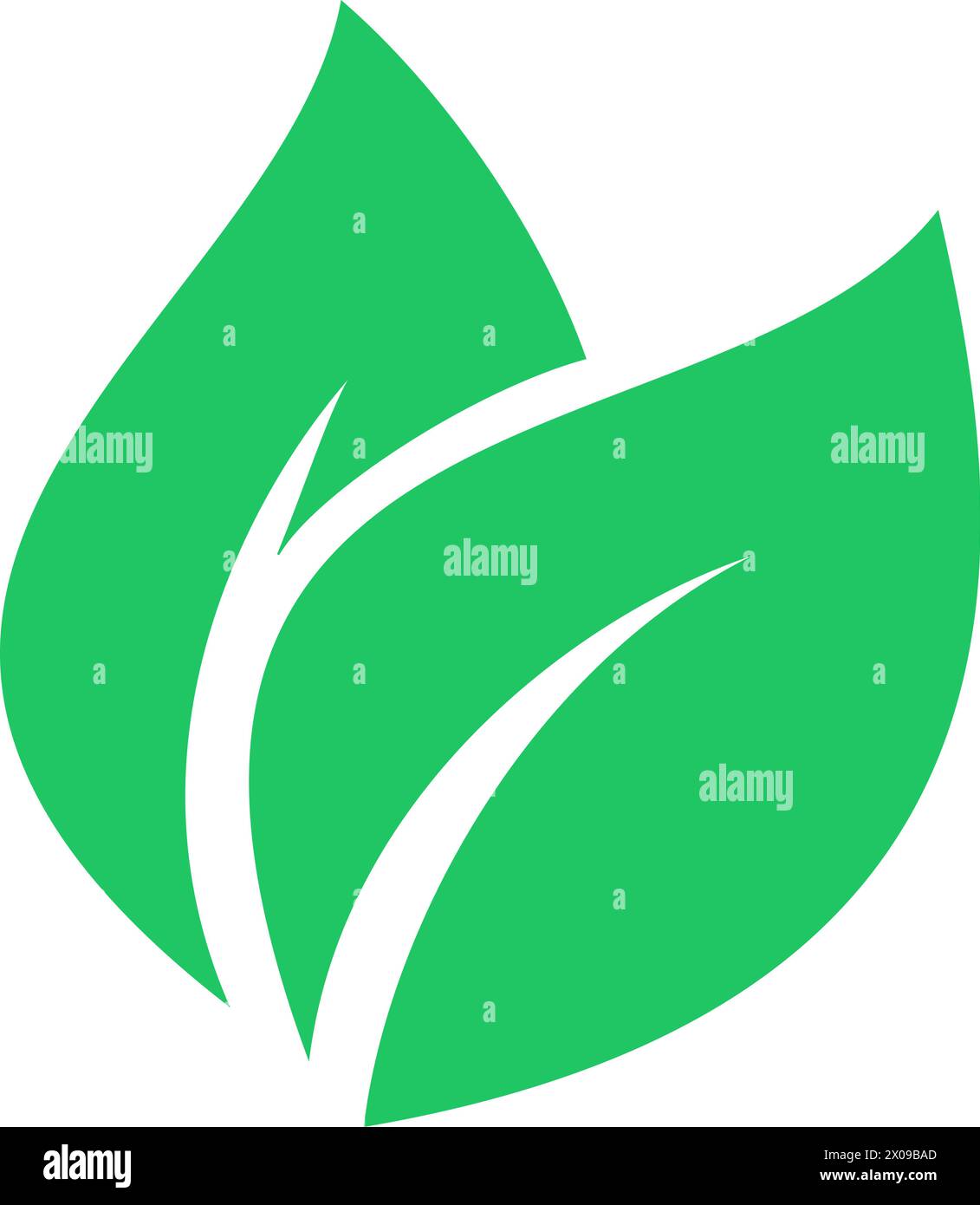 Green leaves icon as an ecology saving concept Stock Vector Image & Art ...