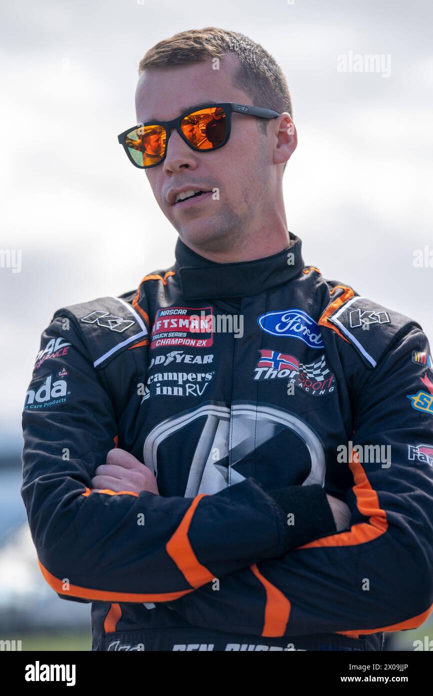 Ben Rhodes gets ready to practice for the Long John Silver's 200 in Martinsville, VA, USA. Stock Photo