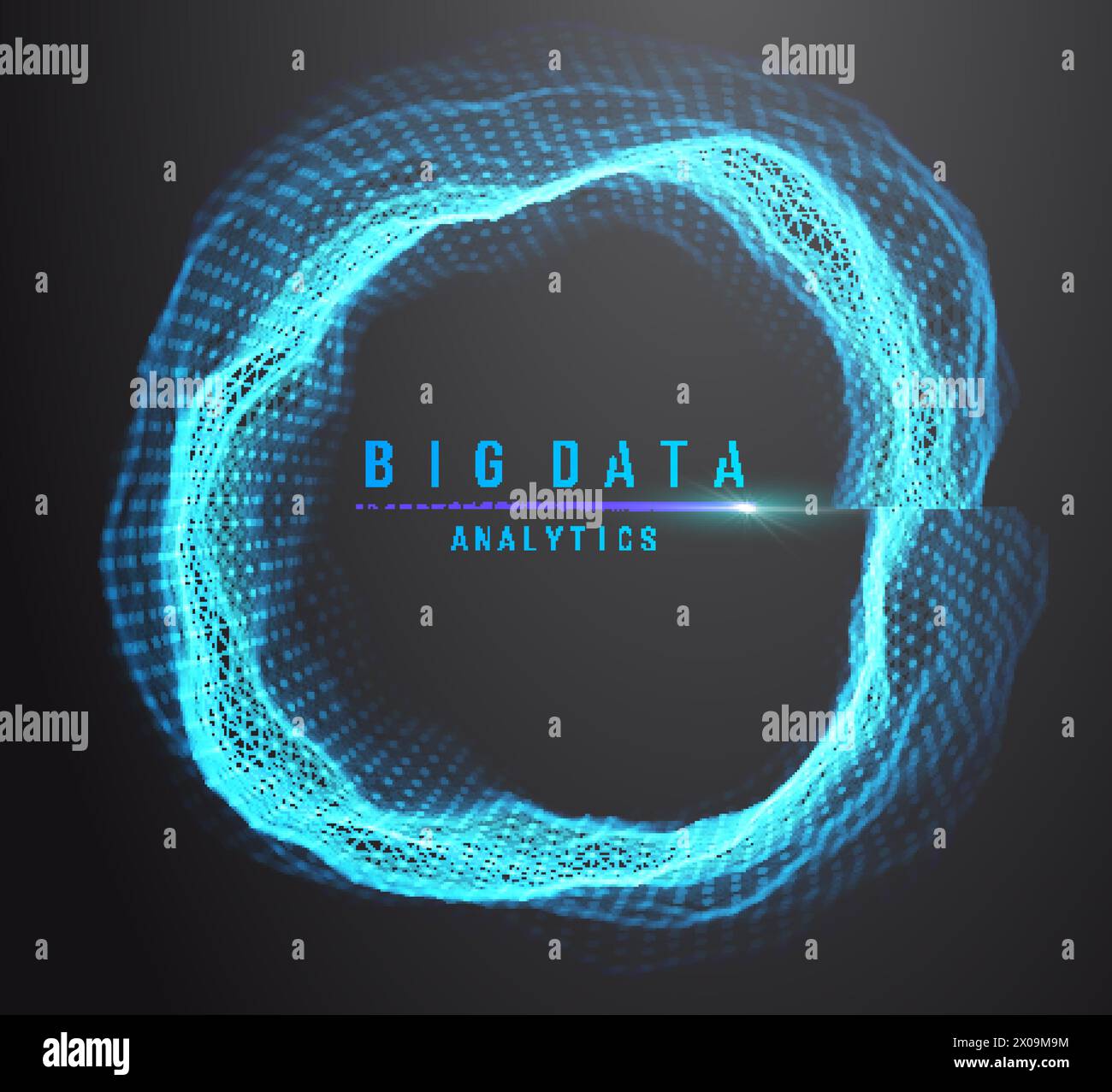 Big data and data science. Futuristic technology data visualisation ...