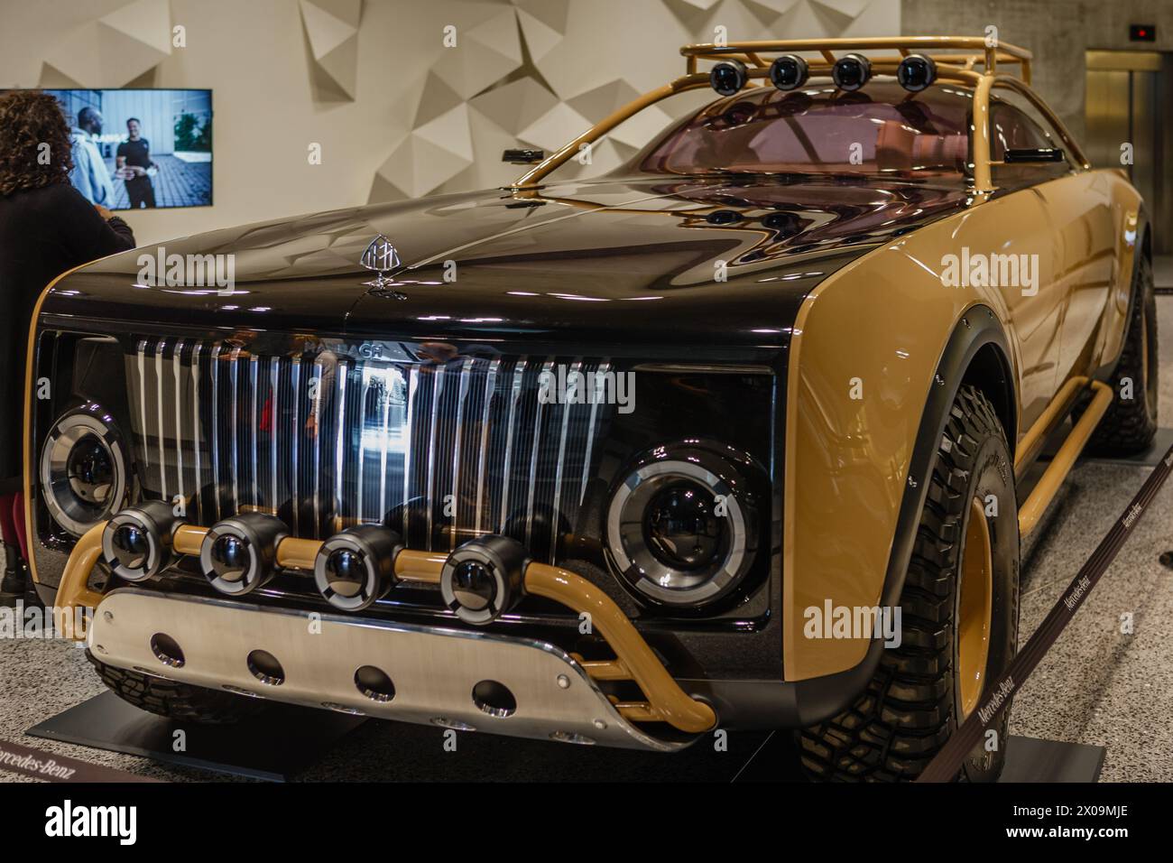 The Mercedes-Maybach 'show car' at the Mecedes Benz Museum in Stuttgart. Stock Photo