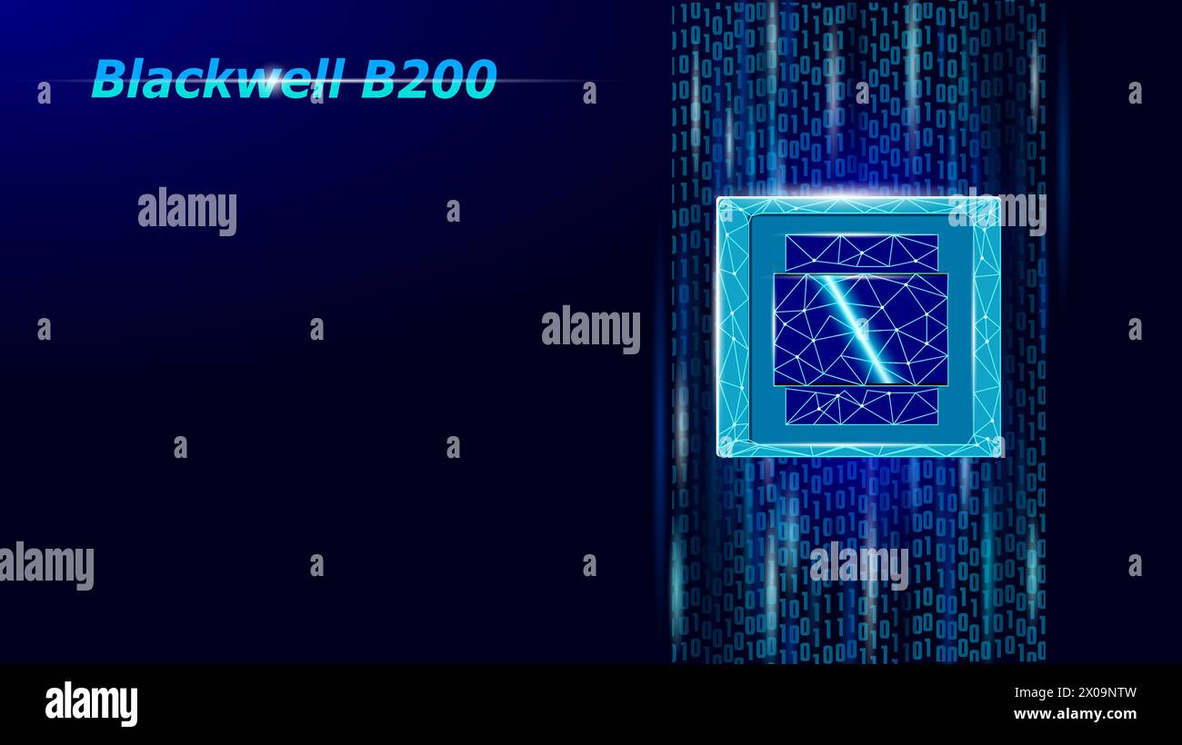 Blackwell New Innovation Technology AI Chip Editorial vector NVIDIA AI