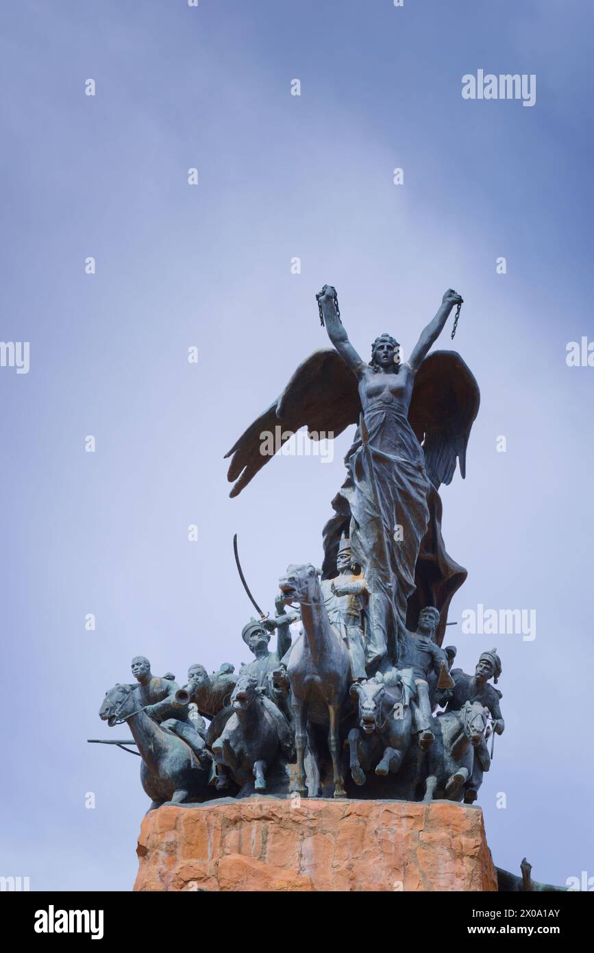 Monument to Independence atop the Cerro de La Gloria, in Mendoza, Argentina. Stock Photo