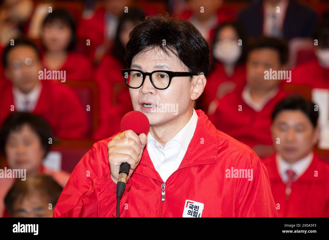 Seoul, South Korea. 10th Apr, 2024. South Korean Han Dong-hoon, Leader ...