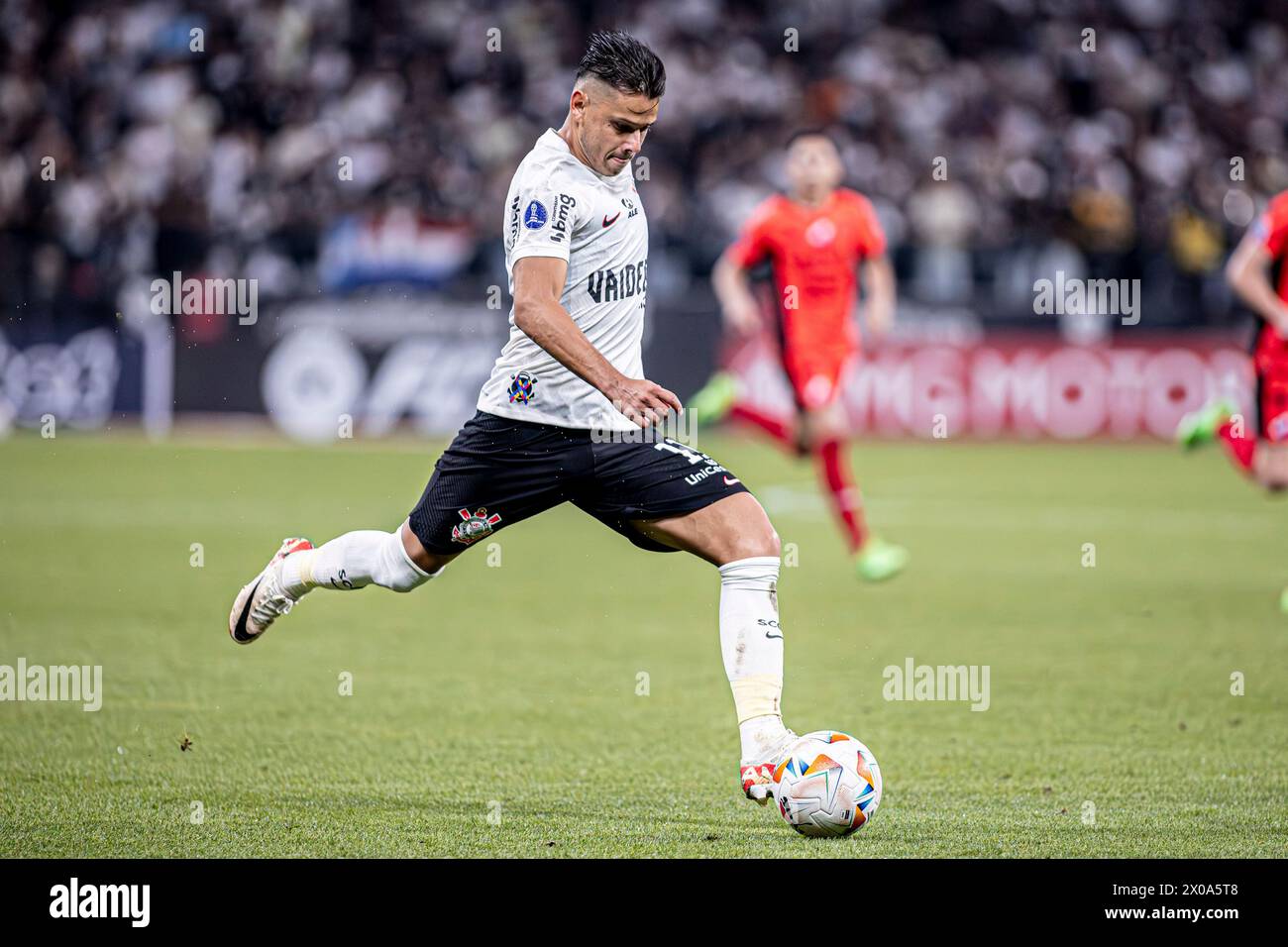 Sao Paulo, Brazil, 9th April 2024 Angel Romero of Corinthians in