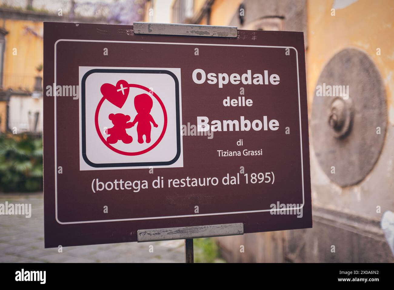 Ospedale delle Bambole in the city of Naples, Italy. Stock Photo