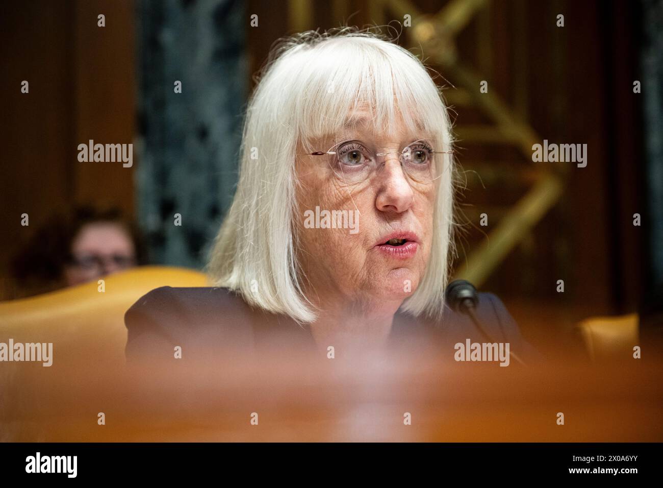 Senator Patty Murray (DWA), Committee Chair, speaks during a Senate